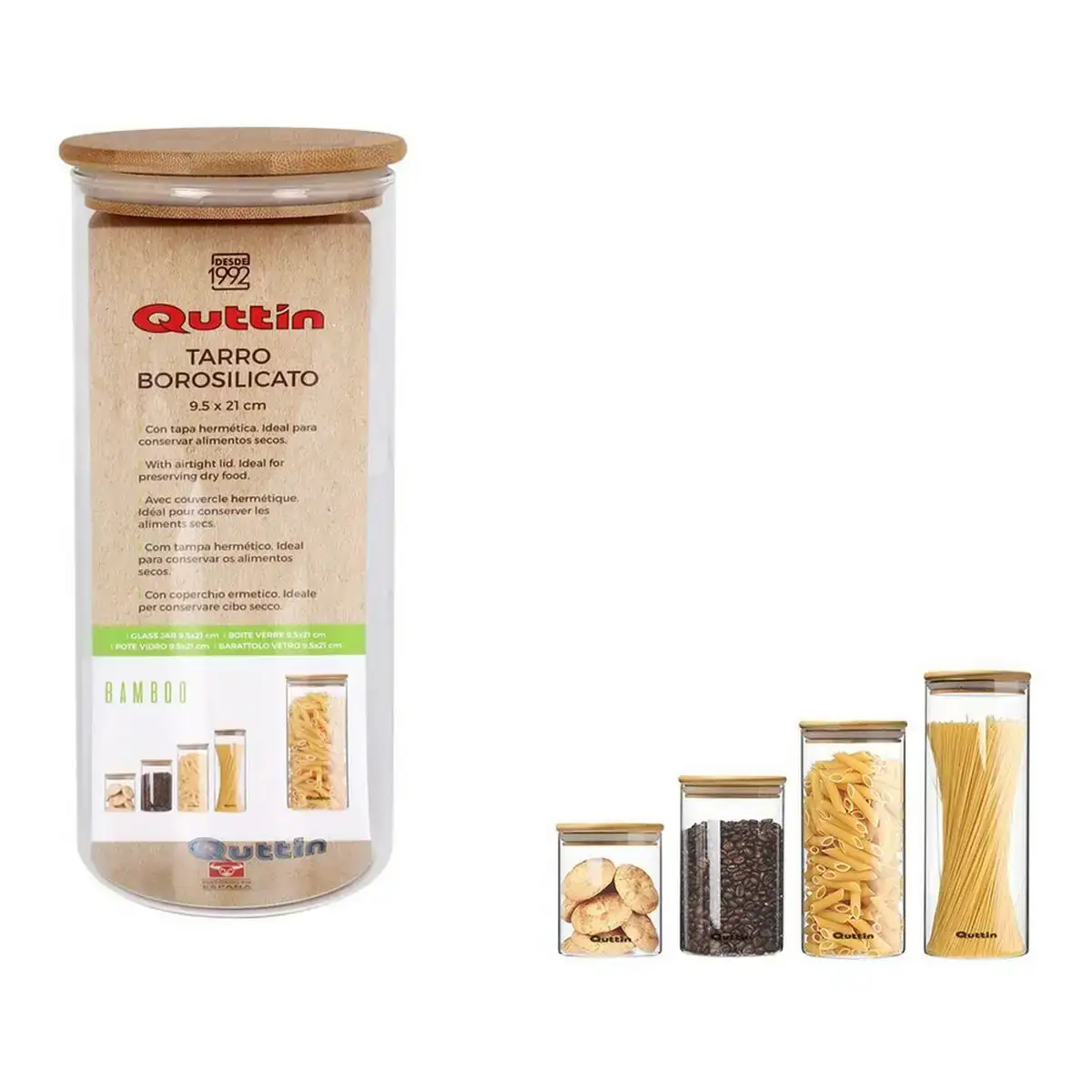 Bocal quttin bamboo verre borosilicate 10 2 x 22 8 cm 9 5 x 21 cm _5660. DIAYTAR COTE D'IVOIRE - Où Choisir Devient une Expérience Personnalisée. Explorez notre boutique en ligne pour découvrir des produits qui s'adaptent à votre style et à votre essence.