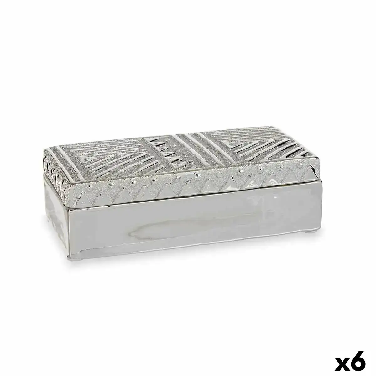 Boite a bijoux argente ceramique 10 2 x 6 3 x 20 5 cm 6 unites _8261. DIAYTAR COTE D'IVOIRE - Votre Destination pour un Shopping Unique. Parcourez notre catalogue et trouvez des articles qui expriment votre singularité et votre style.