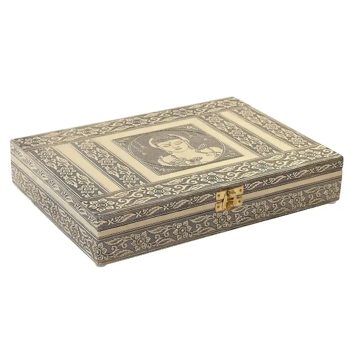 Boite a bijoux dkd home decor 27 5 x 20 x 5 4 cm champagne beige bois aluminium_9376. DIAYTAR COTE D'IVOIRE - Votre Escapade Shopping Virtuelle. Explorez notre boutique en ligne et dénichez des trésors qui évoquent la culture et le savoir-faire sénégalais, un clic à la fois.
