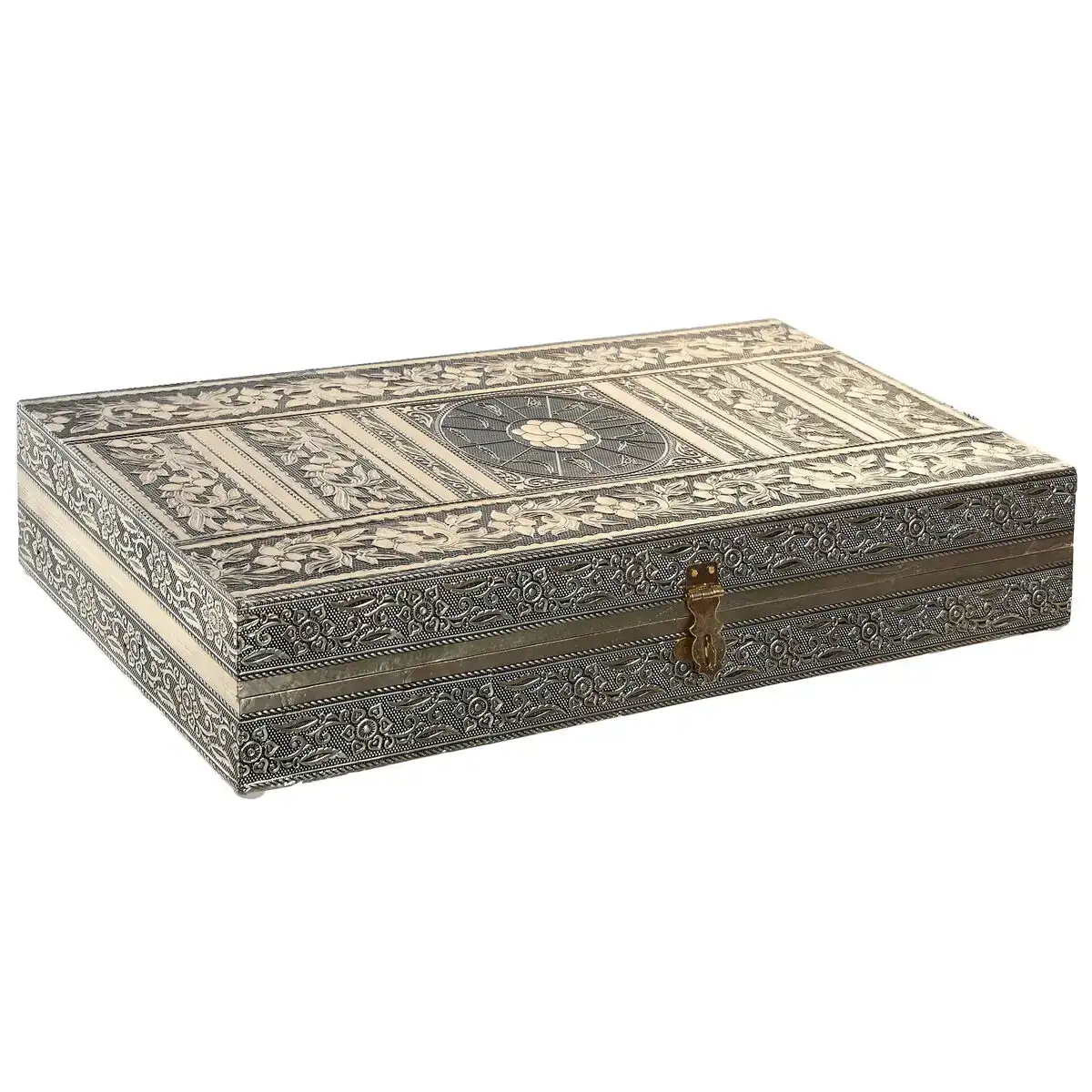 Boite a bijoux dkd home decor 38 x 20 x 7 5 cm champagne naturel aluminium_7908. DIAYTAR COTE D'IVOIRE - Où Choisir est une Découverte. Parcourez notre catalogue et trouvez des articles qui éveillent votre curiosité et enrichissent votre expérience shopping.