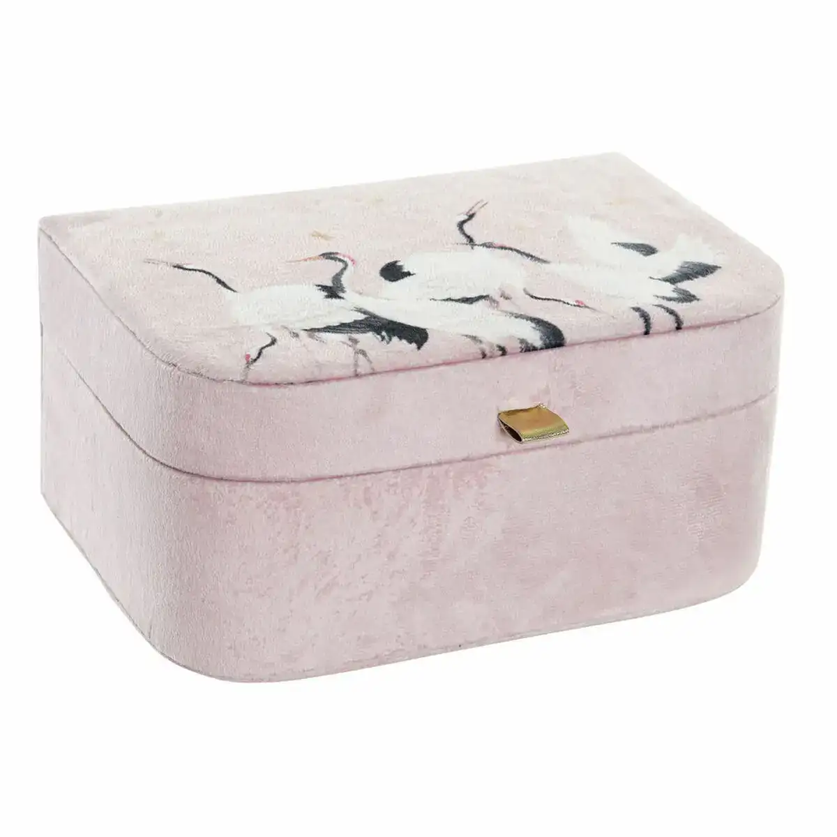 Boite a bijoux dkd home decor blanc multicouleur rose clair carton 22 x 14 5 x 10 5 cm_8765. DIAYTAR COTE D'IVOIRE - Là où Chaque Produit a son Histoire. Découvrez notre gamme de produits, chacun portant en lui le récit de l'artisanat et de la passion, pour vous offrir une expérience de shopping authentique.
