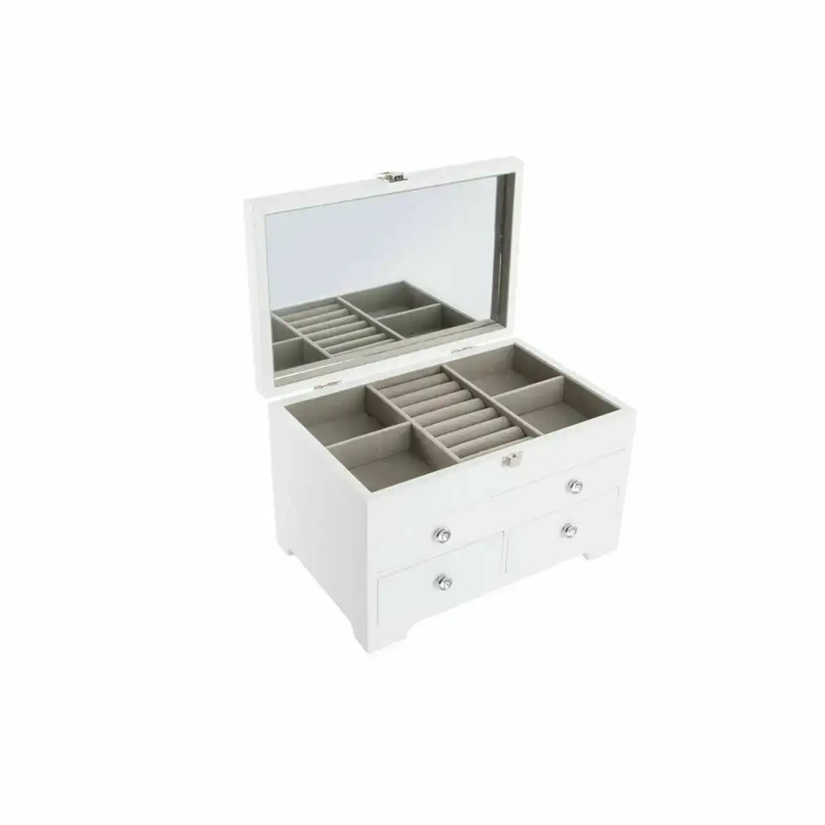 Boite a bijoux dkd home decor bois blanc bois mdf 28 x 18 x 18 cm_4474. DIAYTAR COTE D'IVOIRE - L'Art du Shopping Sublime. Naviguez à travers notre catalogue et choisissez parmi des produits qui ajoutent une touche raffinée à votre vie quotidienne.