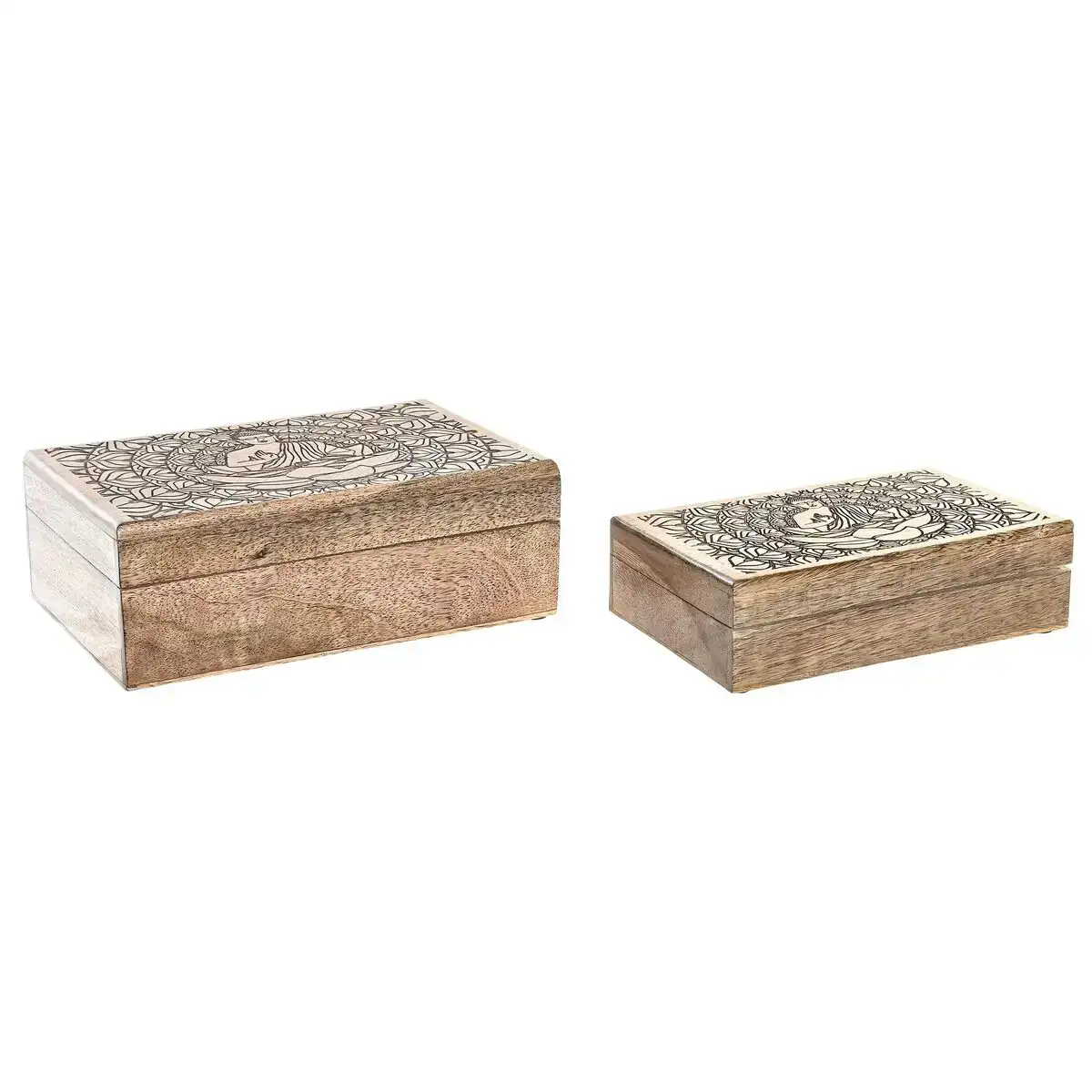 Boite a bijoux dkd home decor marron bois de manguier 25 x 17 x 9 cm brun fonce 2 unites _7158. DIAYTAR COTE D'IVOIRE - L'Écrin de Vos Désirs Shopping. Parcourez notre boutique en ligne et explorez des produits minutieusement choisis pour répondre à vos envies les plus exigeantes.