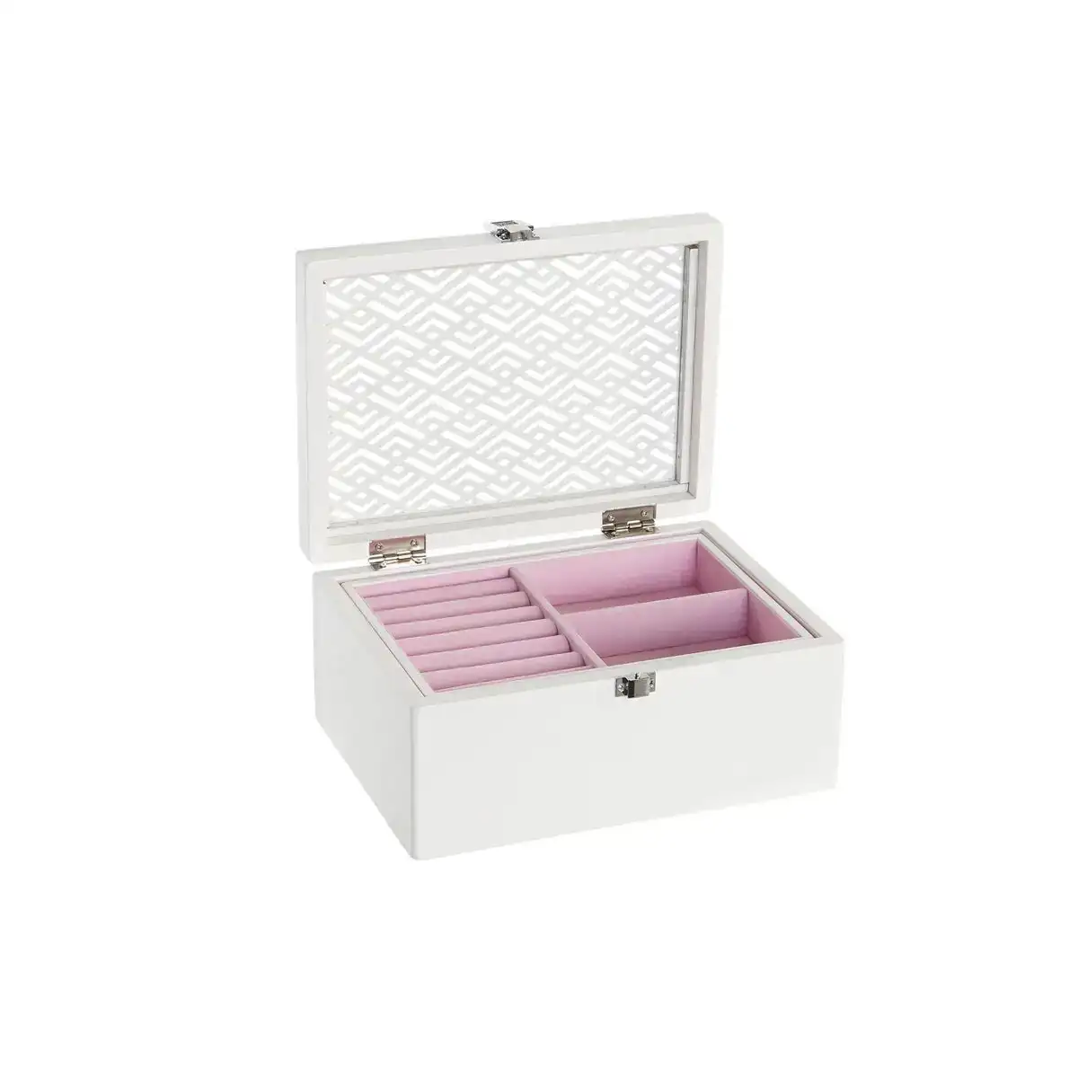 Boite a bijoux dkd home decor verre blanc rose clair bois mdf 22 x 16 x 10 cm_4034. Bienvenue chez DIAYTAR COTE D'IVOIRE - Où le Shopping Rencontre la Qualité. Explorez notre sélection soigneusement conçue et trouvez des produits qui définissent le luxe abordable.