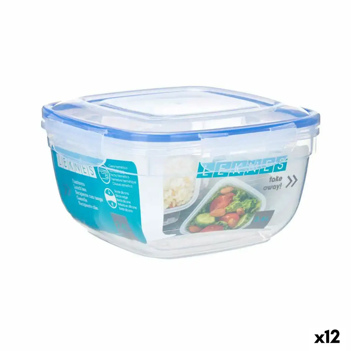 Boite a lunch hermetique carre transparent plastique 2 4 l 20 x 11 x 20 cm 12 unites _5733. DIAYTAR COTE D'IVOIRE - Votre Oasis de Shopping en Ligne. Explorez notre boutique et découvrez des produits qui ajoutent une touche de magie à votre quotidien.