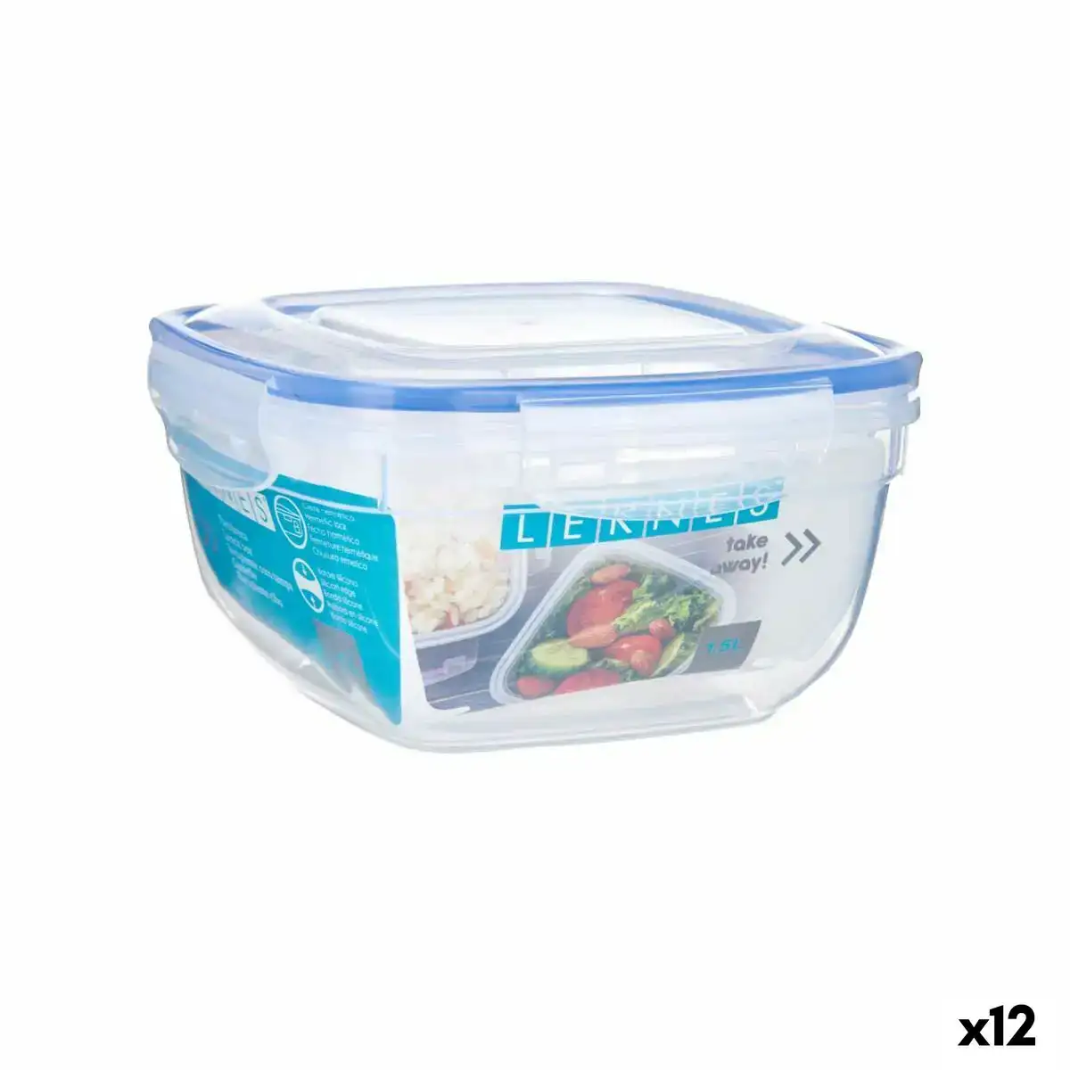 Boite a lunch hermetique carre transparent polypropylene 1 5 l 17 x 10 x 17 cm 12 unites _7627. DIAYTAR COTE D'IVOIRE - Votre Destination Shopping Exquise. Explorez notre boutique en ligne et découvrez des trésors qui ajoutent une touche de sophistication à votre style et à votre espace.