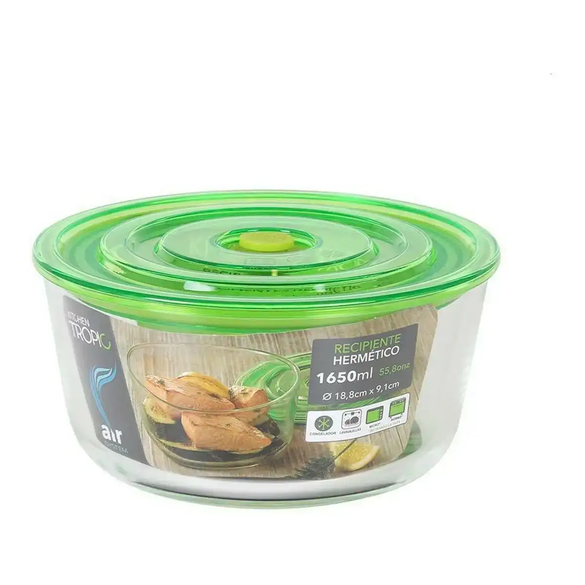 Boite a lunch hermetique kitchen tropic air transparent vert verre borosilicate 1 65 l 9 1 x 9 1 x 19 cm _8493. DIAYTAR COTE D'IVOIRE - Votre Destination Shopping Éthique. Parcourez notre gamme et choisissez des articles qui respectent l'environnement et les communautés locales.