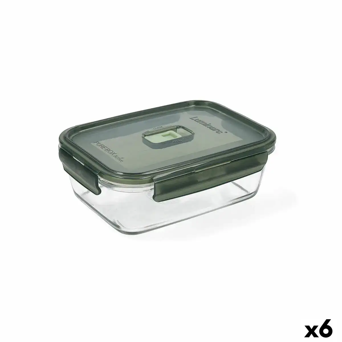 Boite a lunch hermetique luminarc pure box 19 x 13 cm 1 22 l vert fonce verre 6 unites _8404. DIAYTAR COTE D'IVOIRE - Votre Source de Découvertes Shopping. Découvrez des trésors dans notre boutique en ligne, allant des articles artisanaux aux innovations modernes.
