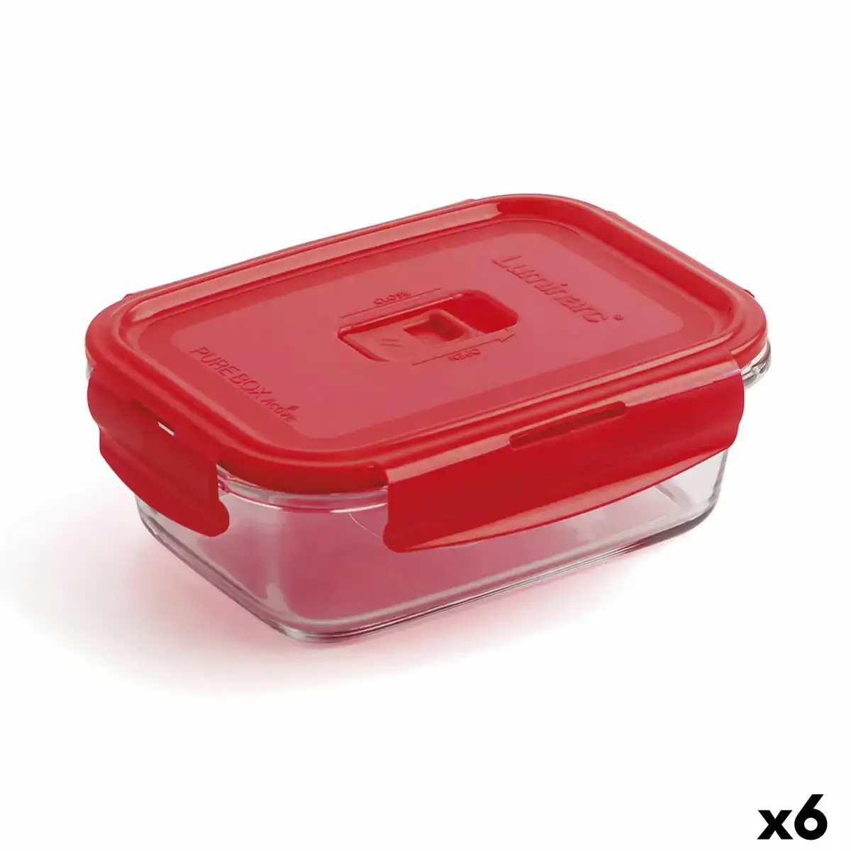 Boite a lunch hermetique luminarc pure box 19 x 13 cm rouge 1 22 l verre 6 unites _7750. DIAYTAR COTE D'IVOIRE - Où Choisir Devient une Découverte. Explorez notre boutique en ligne et trouvez des articles qui vous surprennent et vous ravissent à chaque clic.