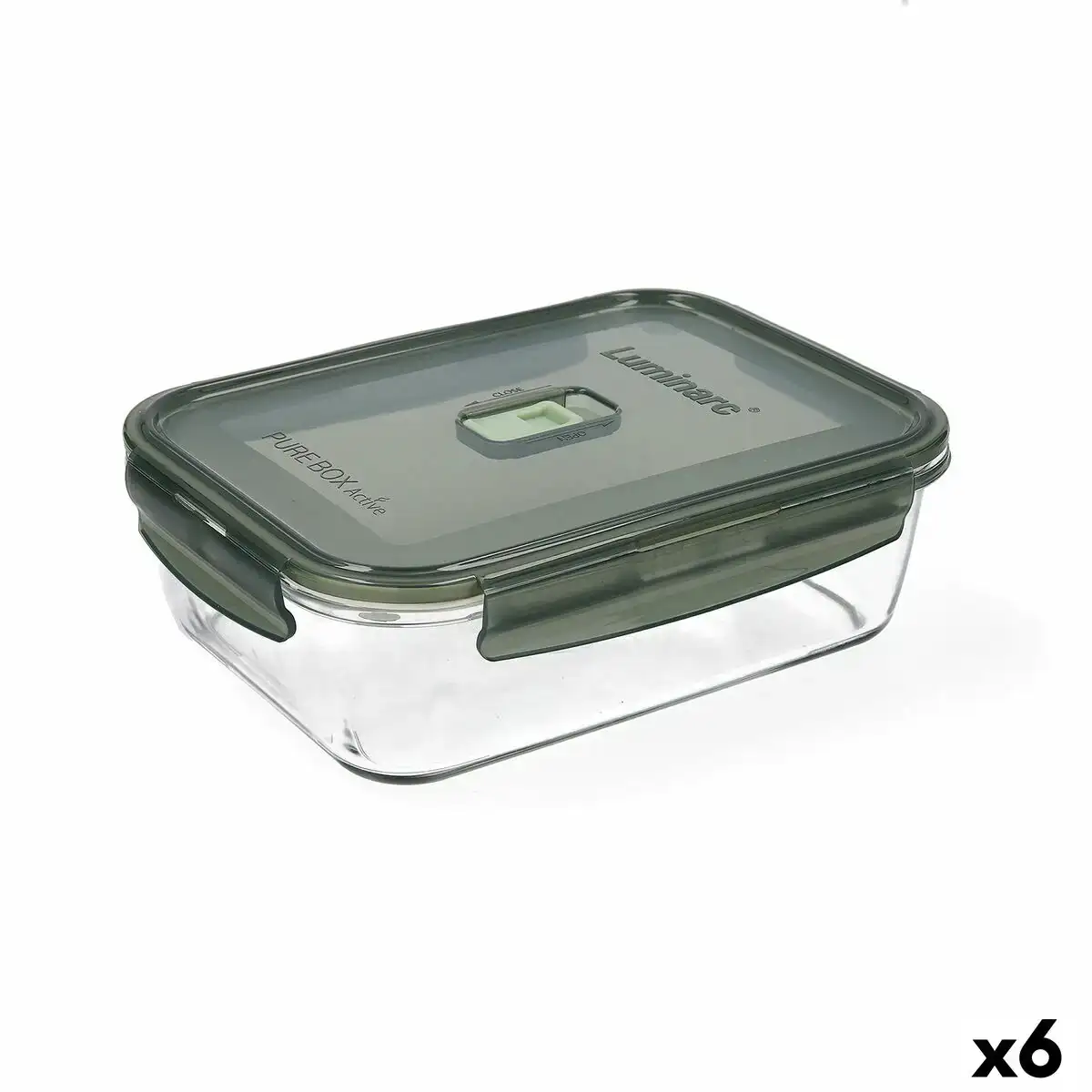 Boite a lunch hermetique luminarc pure box 22 x 16 cm 1 97 l vert fonce verre 6 unites _7512. DIAYTAR COTE D'IVOIRE - Où la Tradition s'Harmonise avec le Moderne. Parcourez notre gamme diversifiée et choisissez des produits qui révèlent l'âme du Côte d'Ivoire.
