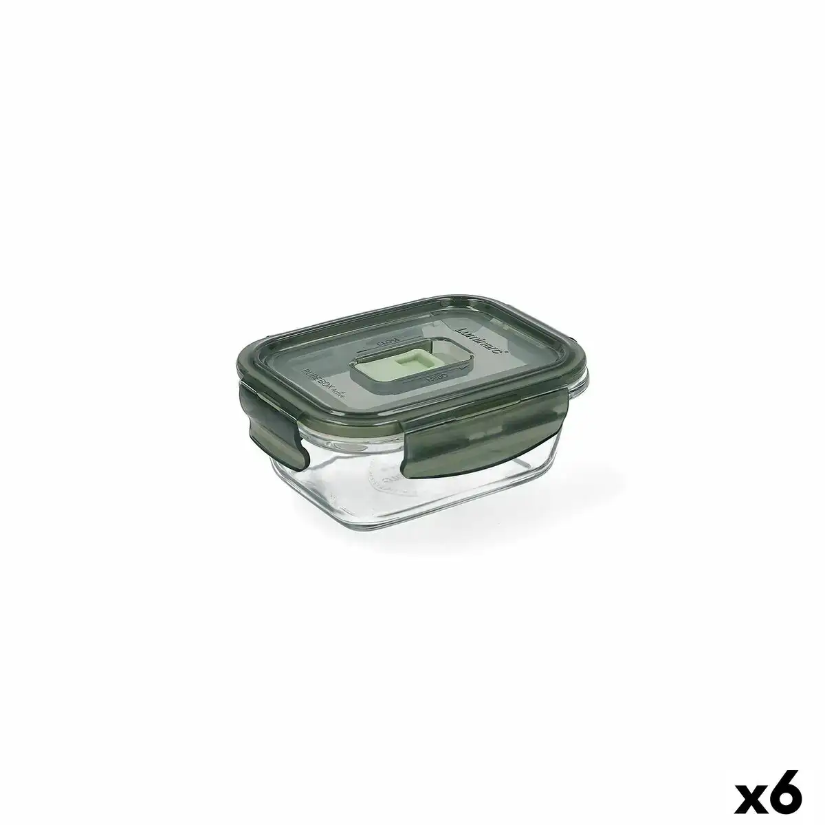 Boite a lunch hermetique luminarc pure box 380 ml 12 x 9 cm vert fonce verre 6 unites _4477. DIAYTAR COTE D'IVOIRE - Votre Plaisir Shopping à Portée de Clic. Explorez notre boutique en ligne et trouvez des produits qui ajoutent une touche de bonheur à votre vie quotidienne.