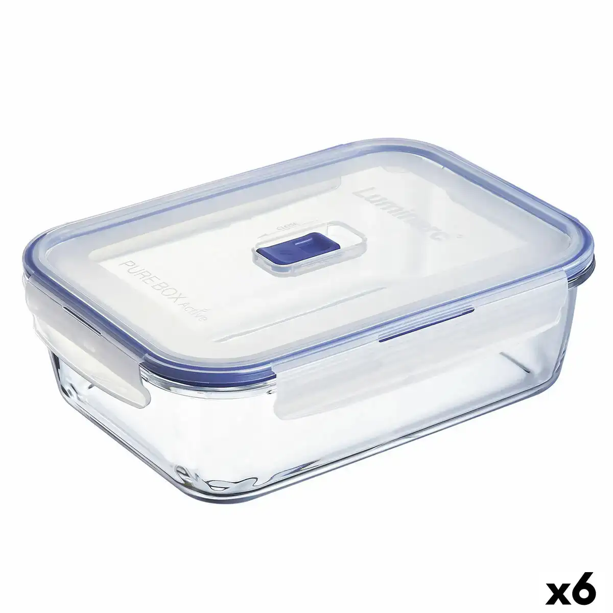 Boite a lunch hermetique luminarc pure box active 22 x 16 cm 1 97 l bicolore verre 6 unites _4489. DIAYTAR COTE D'IVOIRE - Là où Chaque Produit a son Histoire. Découvrez notre gamme de produits, chacun portant en lui le récit de l'artisanat et de la passion, pour vous offrir une expérience de shopping authentique.