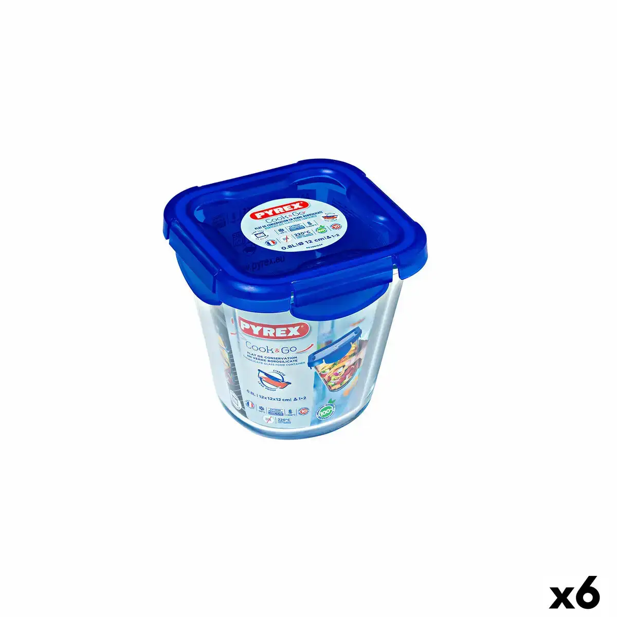 Boite a lunch hermetique pyrex cook go transparent verre 800 ml 6 unites _8023. DIAYTAR COTE D'IVOIRE - Votre Pass vers la Découverte. Explorez notre boutique en ligne et plongez dans un voyage à travers des produits authentiques et contemporains, tous réunis sous un même toit.