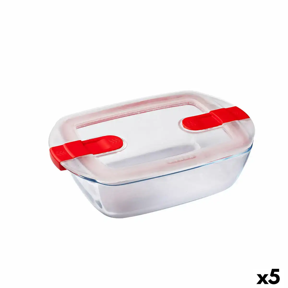 Boite a lunch hermetique pyrex cook heat 24 x 15 5 x 7 cm 1 1 l transparent verre 5 unites _7557. DIAYTAR COTE D'IVOIRE - L'Art de Vivre en Couleurs. Découvrez notre boutique en ligne et trouvez des produits qui ajoutent une palette vibrante à votre quotidien.