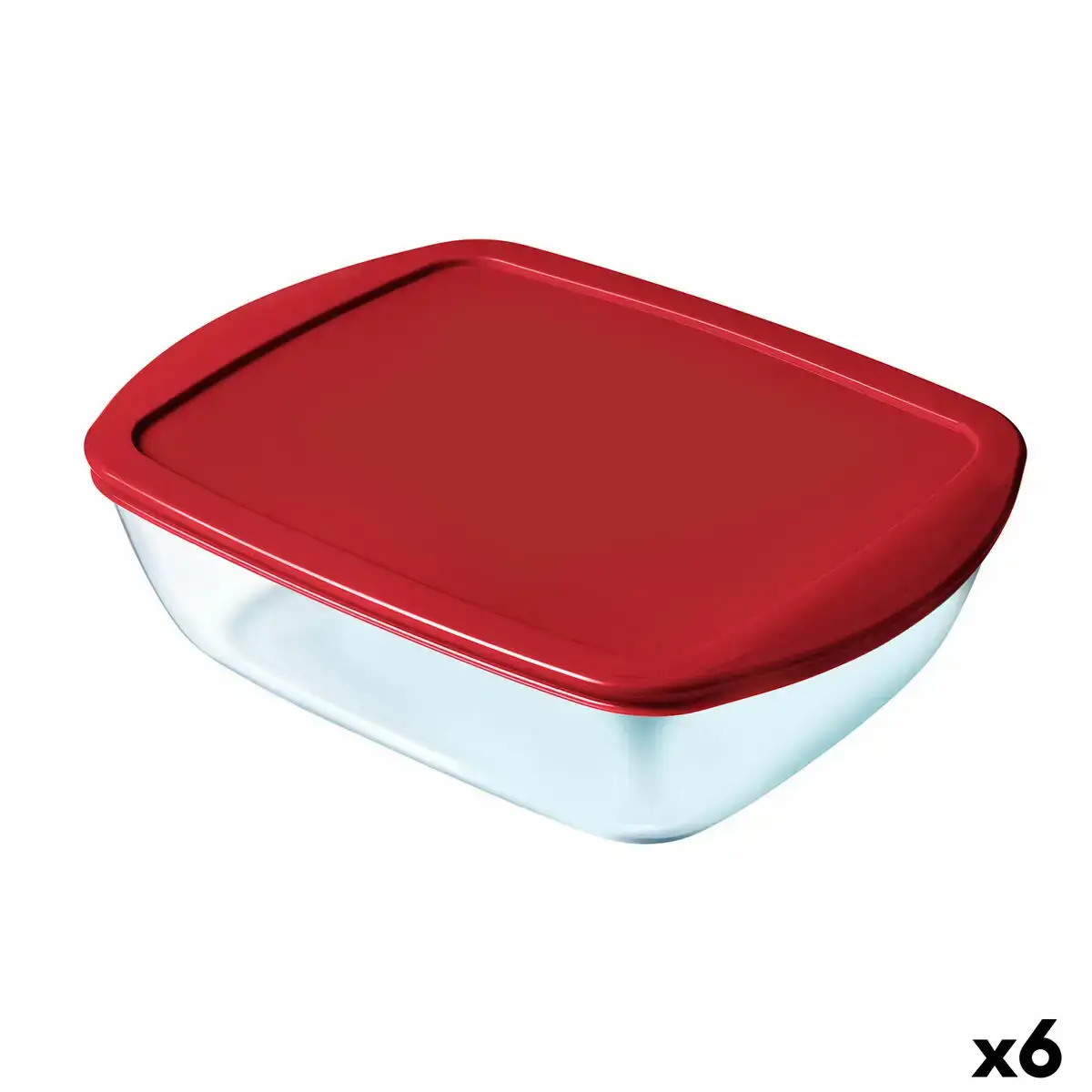 Boite a lunch hermetique pyrex cook store rouge verre 400 ml 6 unites _2668. DIAYTAR COTE D'IVOIRE - L'Art de Choisir, l'Art de Se Distinquer. Naviguez à travers notre catalogue et choisissez des produits qui ajoutent une note d'élégance à votre style unique.