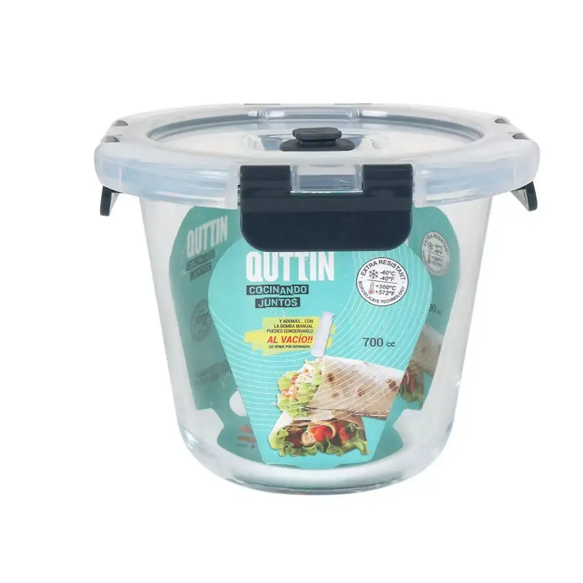 Boite a lunch hermetique quttin soupape a vide 700 ml 14 x 14 x 11 cm_9198. DIAYTAR COTE D'IVOIRE - Où Choisir est un Plaisir. Explorez notre boutique en ligne et choisissez parmi des produits de qualité qui satisferont vos besoins et vos goûts.