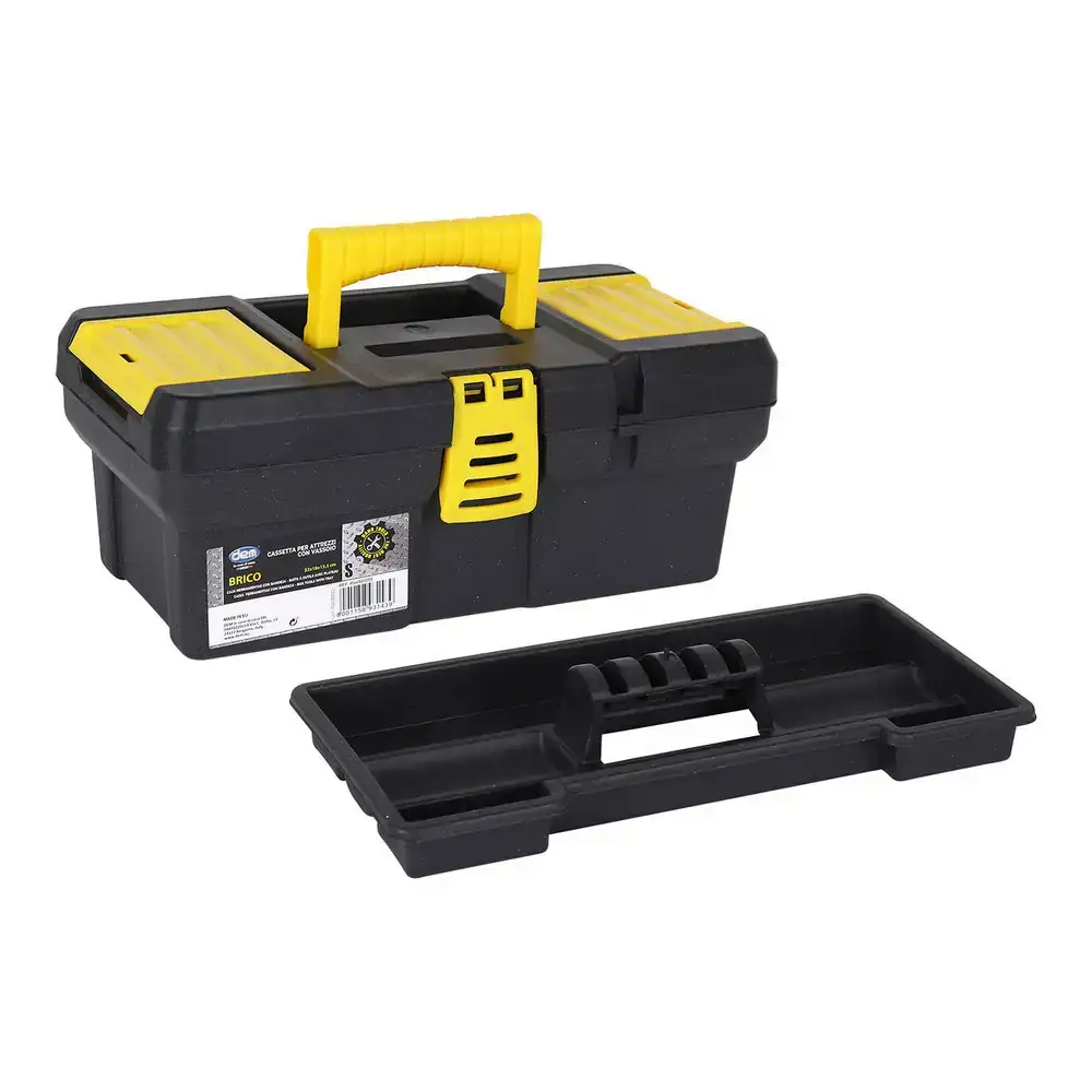 Boite a outils dem brico s noir jaune 32 x 18 x 13 5 cm _8732. DIAYTAR COTE D'IVOIRE - Où la Qualité est Notre Engagement. Explorez notre boutique en ligne pour découvrir des produits conçus pour vous apporter satisfaction et plaisir.