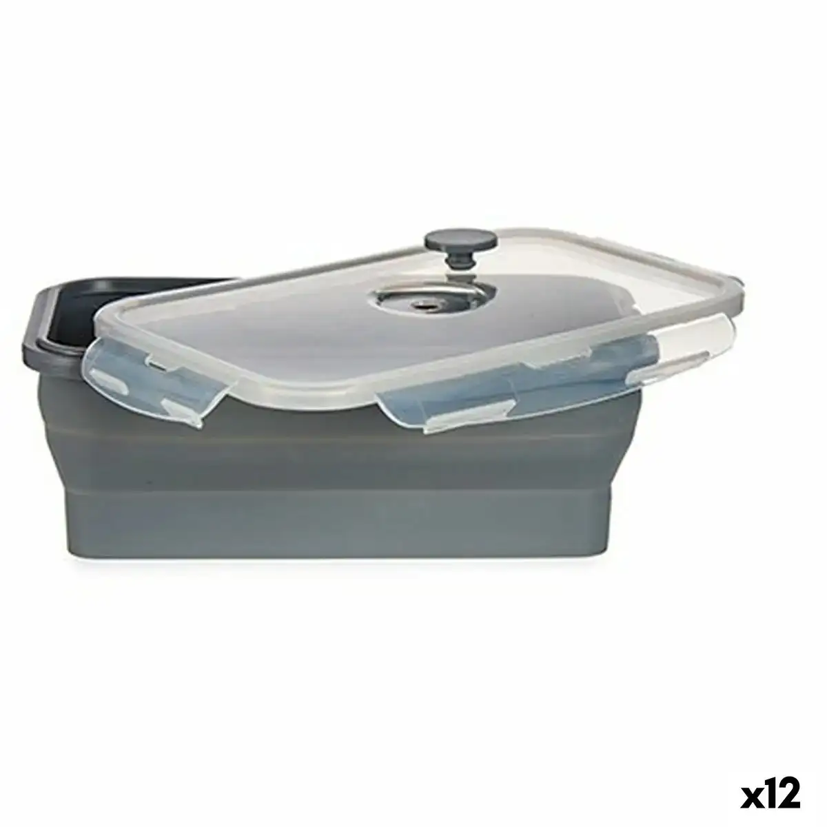 Boite a repas rectangulaire avec couvercle gris silicone 1 2 l 13 7 x 3 5 x 22 cm 12 unites _2499. DIAYTAR COTE D'IVOIRE - Là où la Tradition Devient Tendance. Naviguez à travers notre boutique en ligne et choisissez des produits qui allient l'authenticité au contemporain.