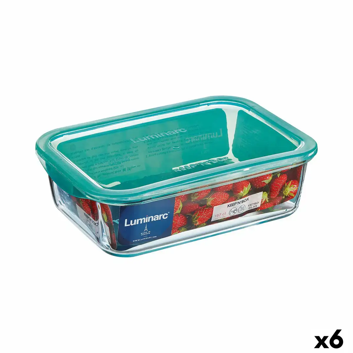Boite a repas rectangulaire avec couvercle luminarc keep n lagon 16 x 11 3 x 6 cm turquoise 820 ml verre 6 unites _3106. DIAYTAR COTE D'IVOIRE - Où Choisir Devient un Acte de Découverte. Découvrez notre gamme et choisissez des produits qui éveillent votre curiosité et élargissent vos horizons.