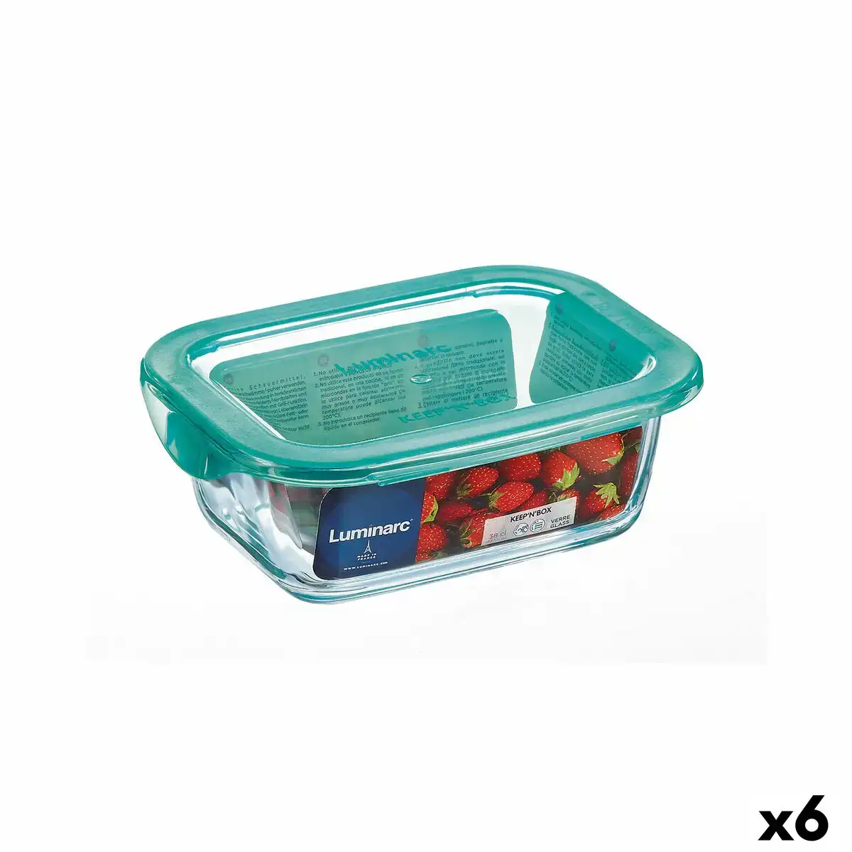 Boite a repas rectangulaire avec couvercle luminarc keep n lagon 18 5 x 13 x 6 6 cm turquoise 1 22 l verre 6 unites _2568. DIAYTAR COTE D'IVOIRE - Où Choisir Devient une Découverte. Explorez notre boutique en ligne et trouvez des articles qui vous surprennent et vous ravissent à chaque clic.