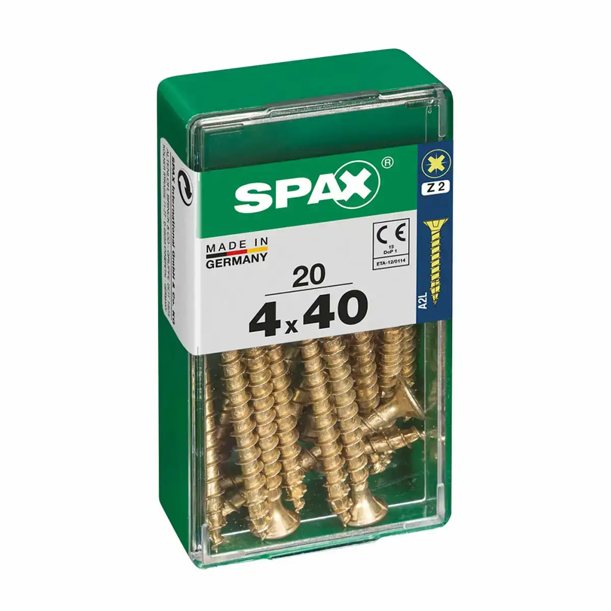 Boite a vis spax 4081020400401 vis a bois tete plate 4 0 x 40 mm 4 x 40 mm _5974. DIAYTAR COTE D'IVOIRE - Là où la Qualité est Non Négociable. Parcourez notre boutique en ligne pour découvrir des produits qui incarnent le raffinement et l'excellence du Côte d'Ivoire.