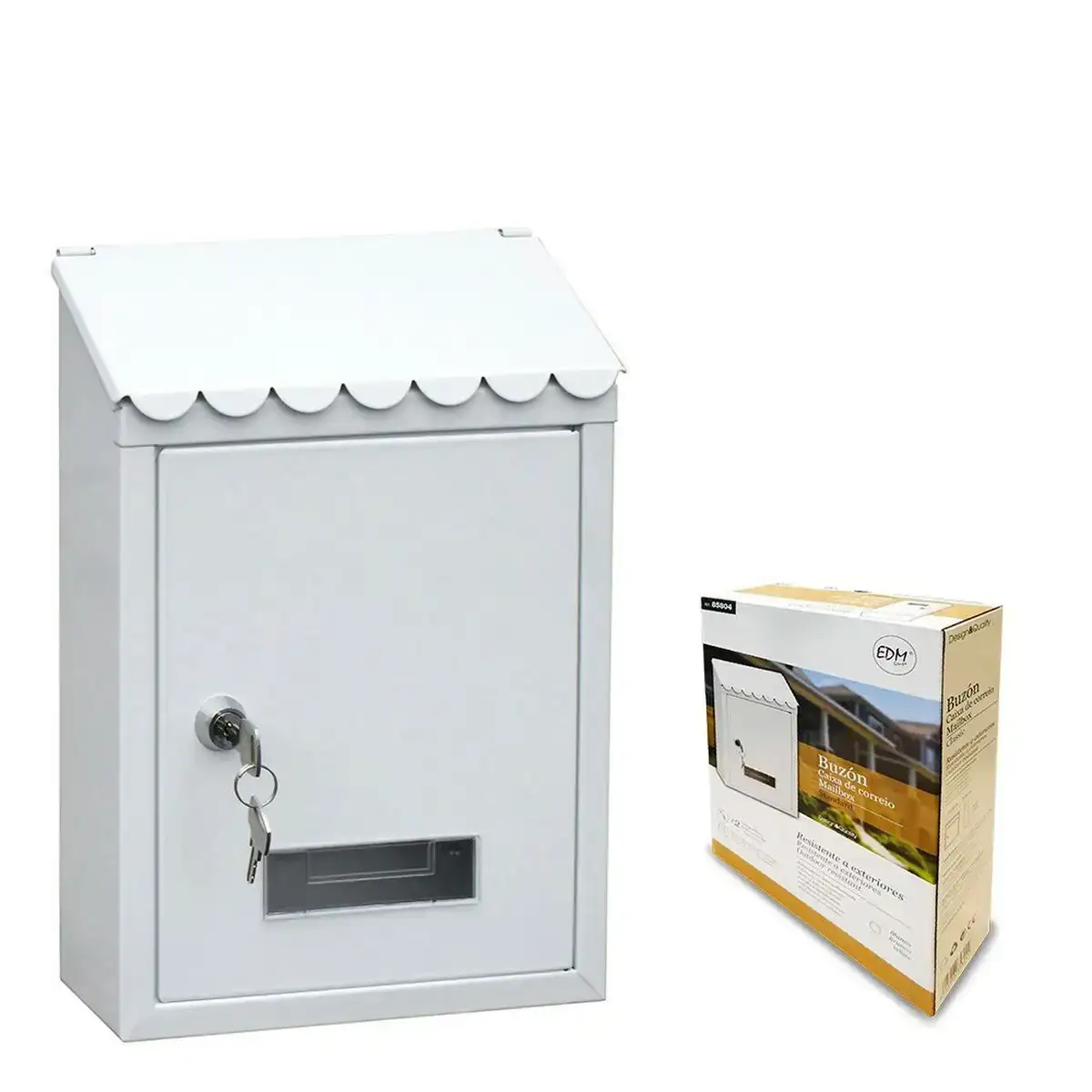 Boite aux lettres edm standard acier blanc 21 x 6 x 30 cm _8521. DIAYTAR COTE D'IVOIRE - Où Chaque Produit est une Histoire à Raconter. Découvrez notre sélection de produits qui vous permettent de créer votre propre récit à travers vos achats.