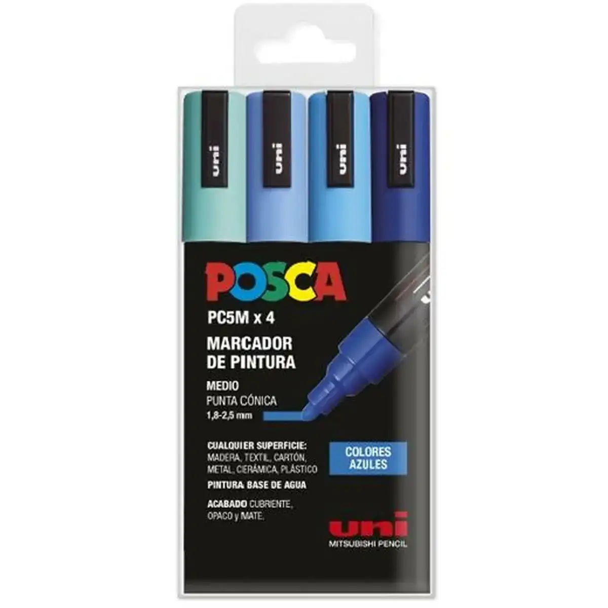 Boite de marqueurs posca pc 5m bleu 4 pieces_1423. Bienvenue sur DIAYTAR COTE D'IVOIRE - Là où Chaque Objet a une Âme. Plongez dans notre catalogue et trouvez des articles qui portent l'essence de l'artisanat et de la passion.