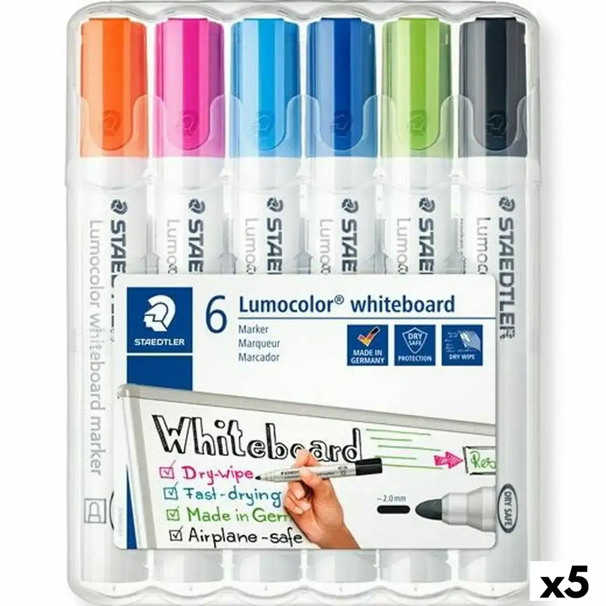 Boite de marqueurs staedtler lumocolor 351 6 pieces tableau blanc 5 unites _5026. DIAYTAR COTE D'IVOIRE - Votre Boutique en Ligne, Votre Choix Illimité. Parcourez nos rayons et découvrez des produits qui vous inspirent, de la mode à la maison et bien plus.