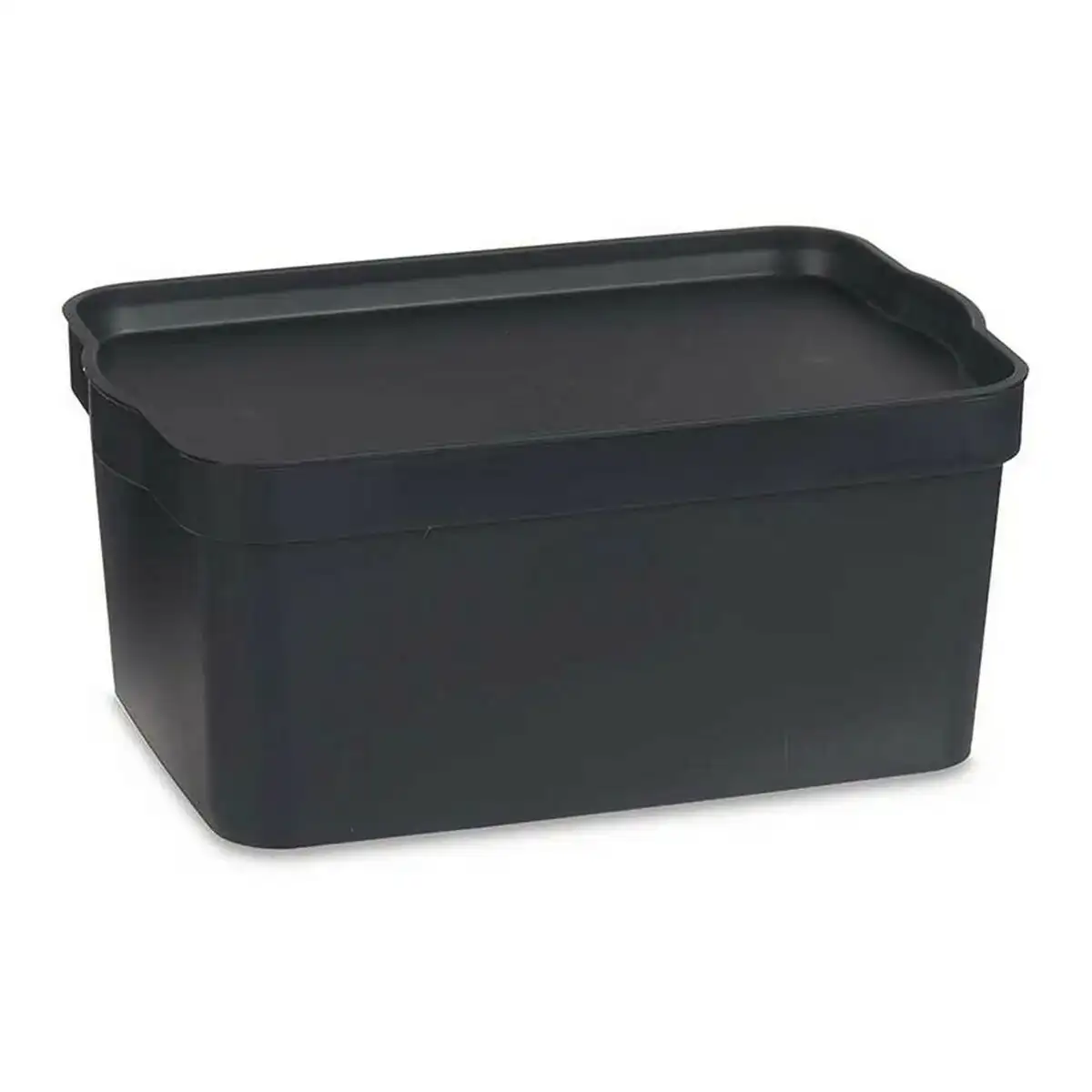 Boite de rangement avec couvercle anthracite plastique 21 x 14 2 x 32 cm _3433. DIAYTAR COTE D'IVOIRE - Là où Chaque Achat a du Sens. Explorez notre gamme et choisissez des produits qui racontent une histoire, votre histoire.