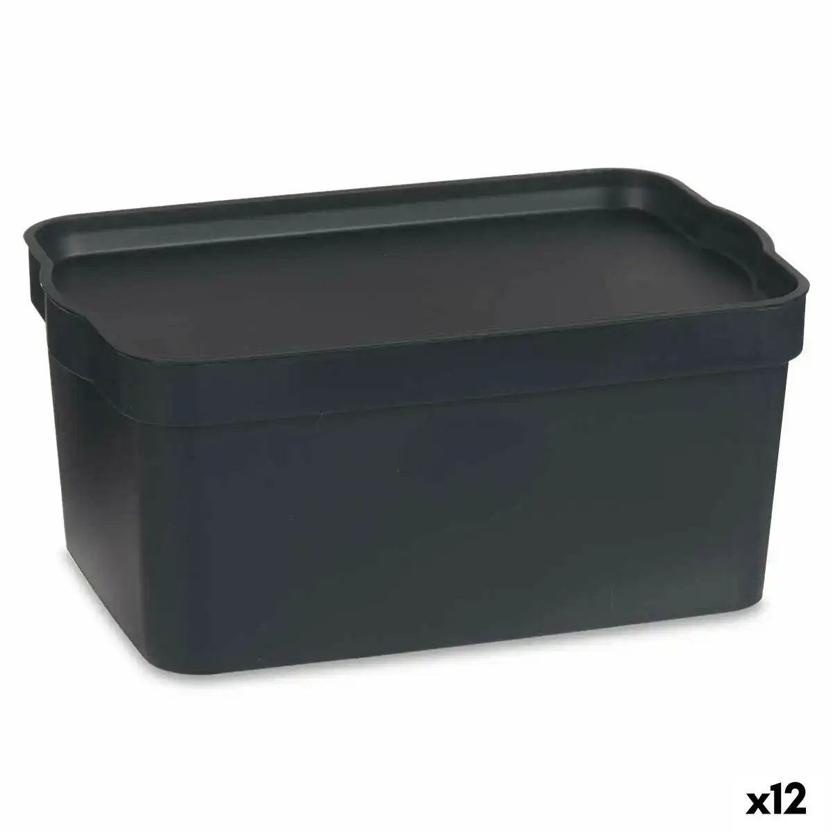 Boite de rangement avec couvercle anthracite plastique 7 5 l 21 x 14 2 x 32 cm 12 unites _6410. DIAYTAR COTE D'IVOIRE - L'Art de Choisir, l'Art de Vivre. Explorez notre univers de produits soigneusement sélectionnés pour vous offrir une expérience shopping riche et gratifiante.