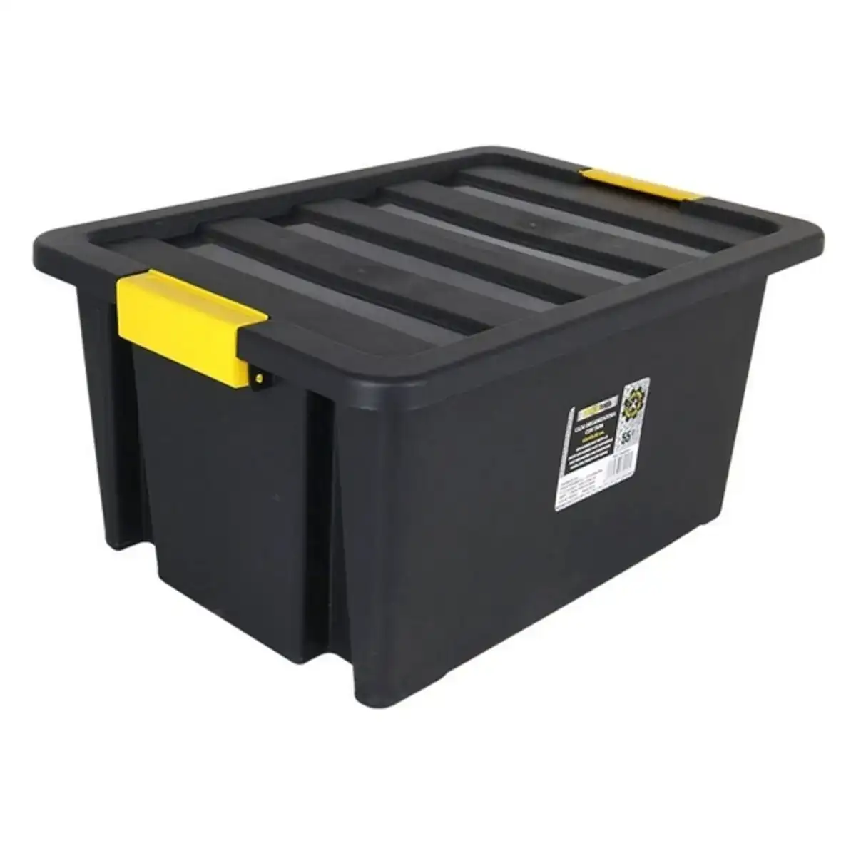 Boite de rangement avec couvercle brico 55 l noir_7370. DIAYTAR COTE D'IVOIRE - Où Choisir est un Acte d'Amour pour le Côte d'Ivoire. Explorez notre boutique en ligne et choisissez des articles qui célèbrent la culture et l'artisanat du pays.