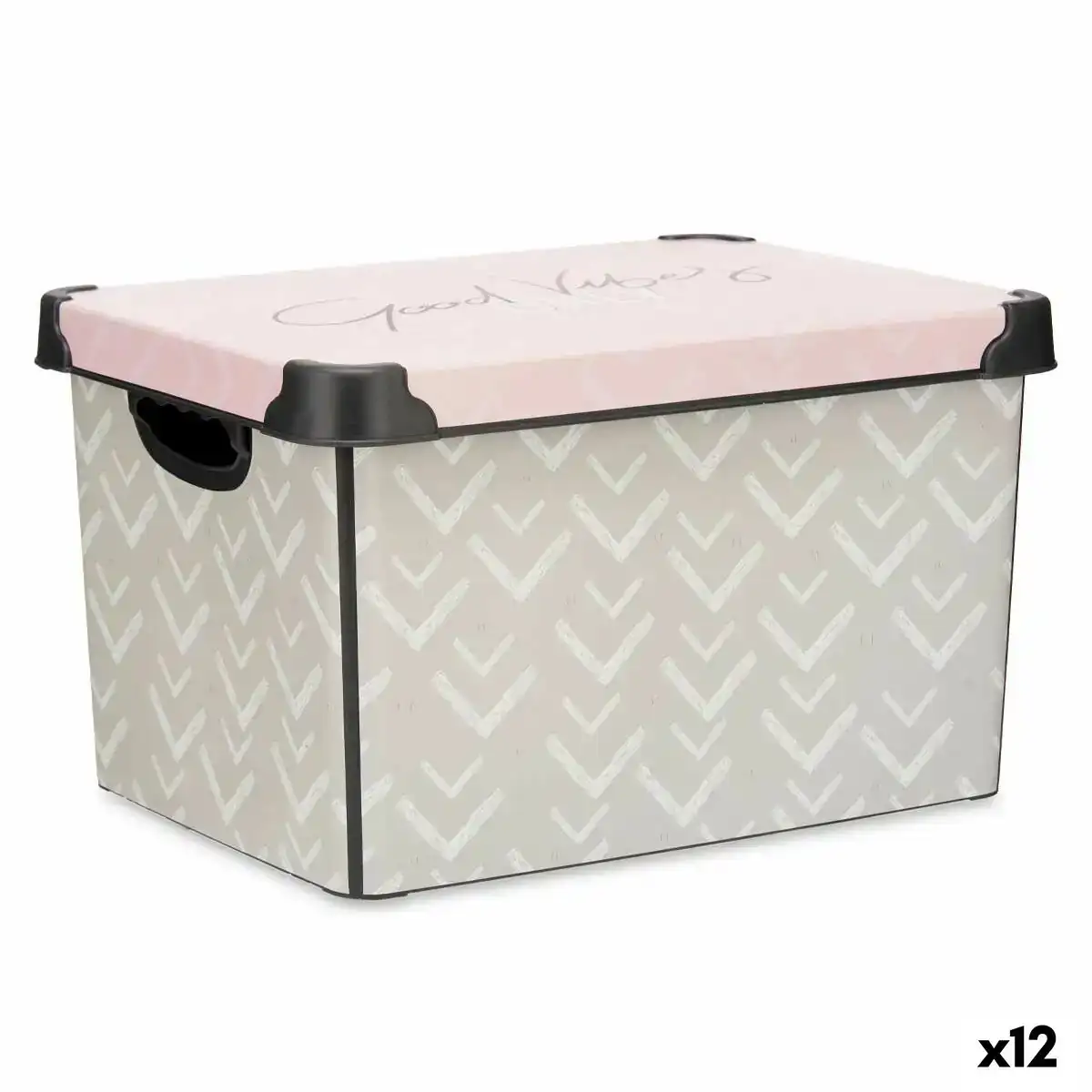 Boite de rangement avec couvercle vibes fleches 22 l rose plastique 30 x 23 5 x 40 cm 12 unites _6904. DIAYTAR COTE D'IVOIRE - Là où le Chic Rencontre la Tradition. Naviguez à travers notre catalogue et choisissez des produits qui équilibrent l'élégance intemporelle et l'innovation moderne.