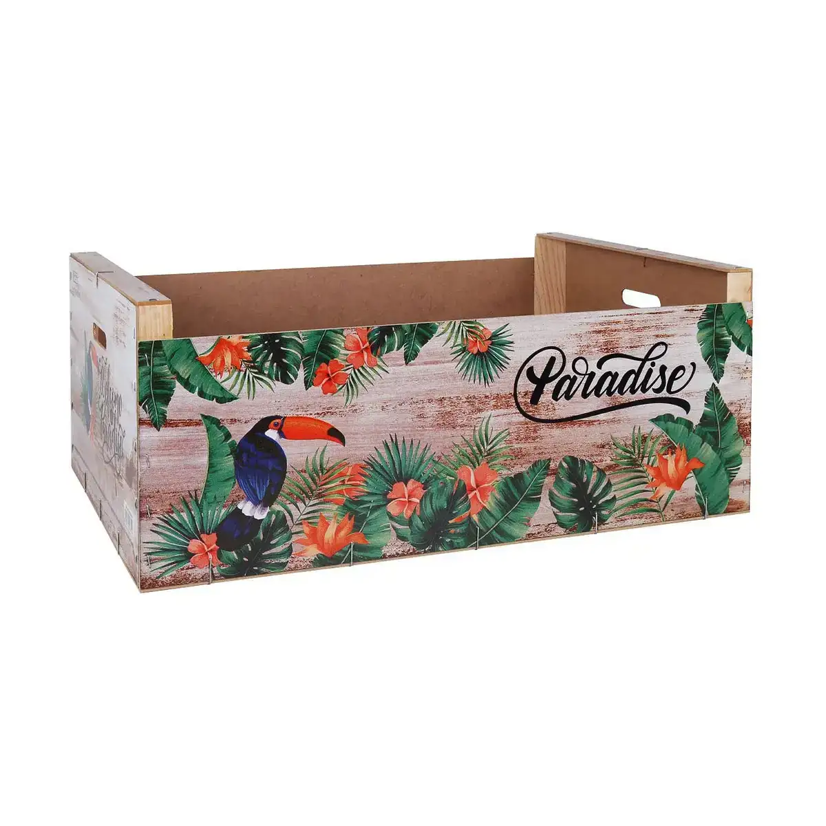 Boite de rangement confortime paradise bois 58 x 39 x 21 cm _7989. DIAYTAR COTE D'IVOIRE - Votre Destination pour un Shopping Éclairé. Parcourez notre boutique en ligne pour découvrir des produits de qualité qui embelliront votre quotidien.