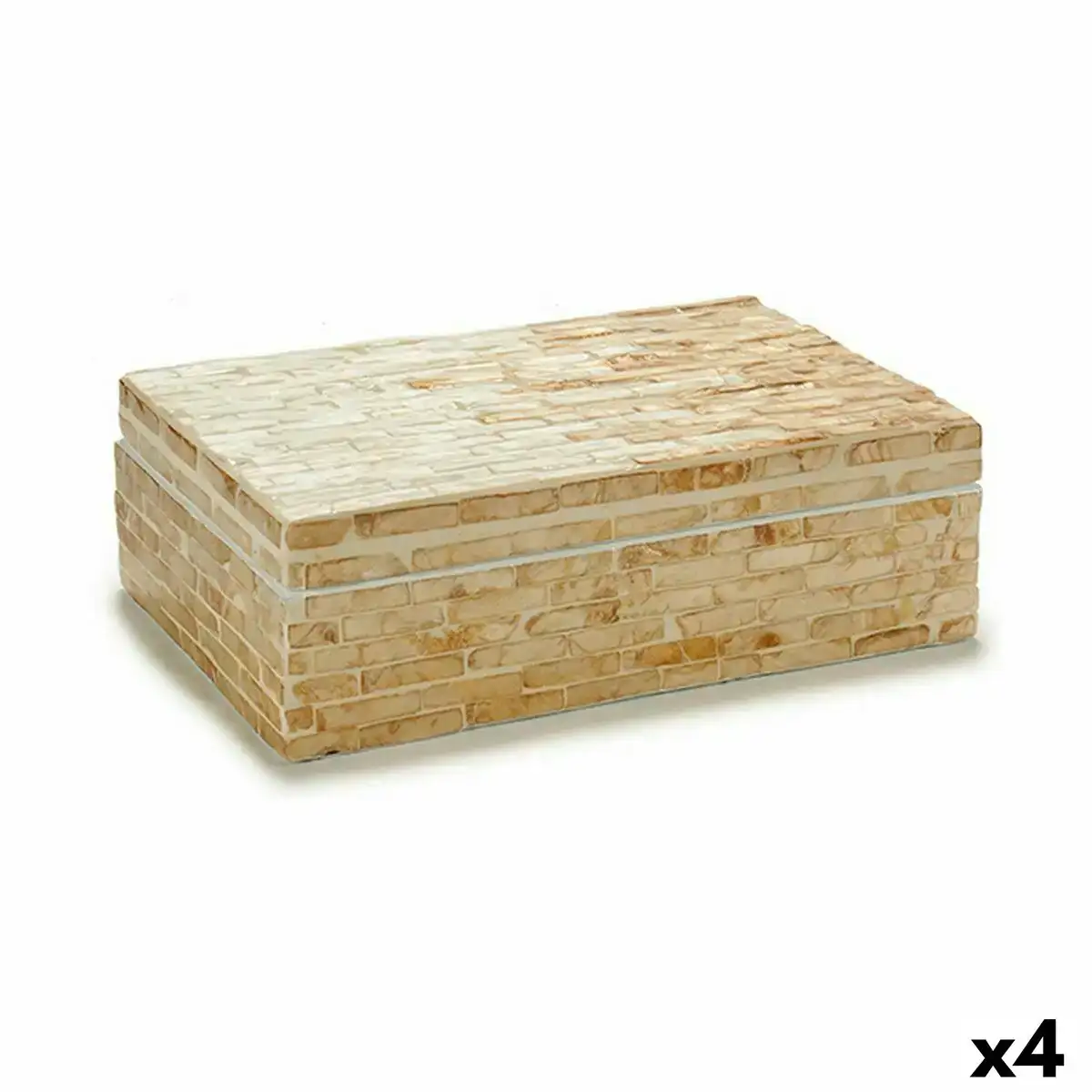 Boite decorative blanc beige nacre noire contre plaque 15 x 7 2 x 25 2 cm 4 unites _1720. DIAYTAR COTE D'IVOIRE - Là où Chaque Produit a son Propre Éclat. Explorez notre boutique en ligne et trouvez des articles qui ajoutent de la brillance à votre quotidien.