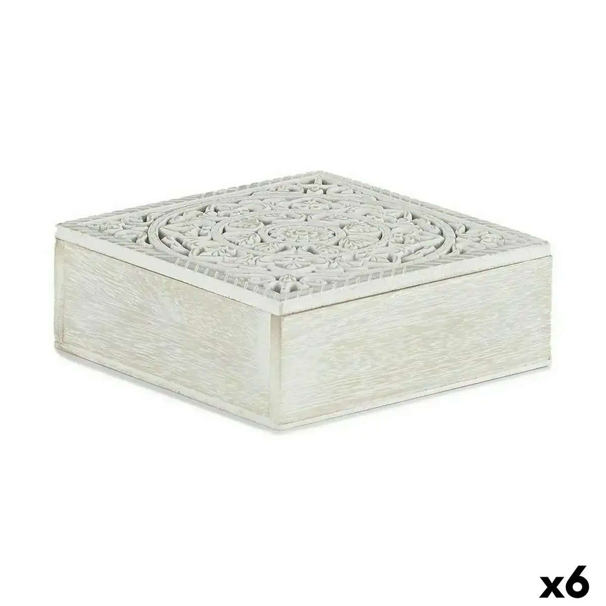 Boite decorative blanc bois 18 x 6 5 x 18 cm 6 unites _2873. DIAYTAR COTE D'IVOIRE - L'Art de Choisir, l'Art de S'émerveiller. Explorez notre boutique en ligne et choisissez des articles qui éveillent votre sens de l'émerveillement.