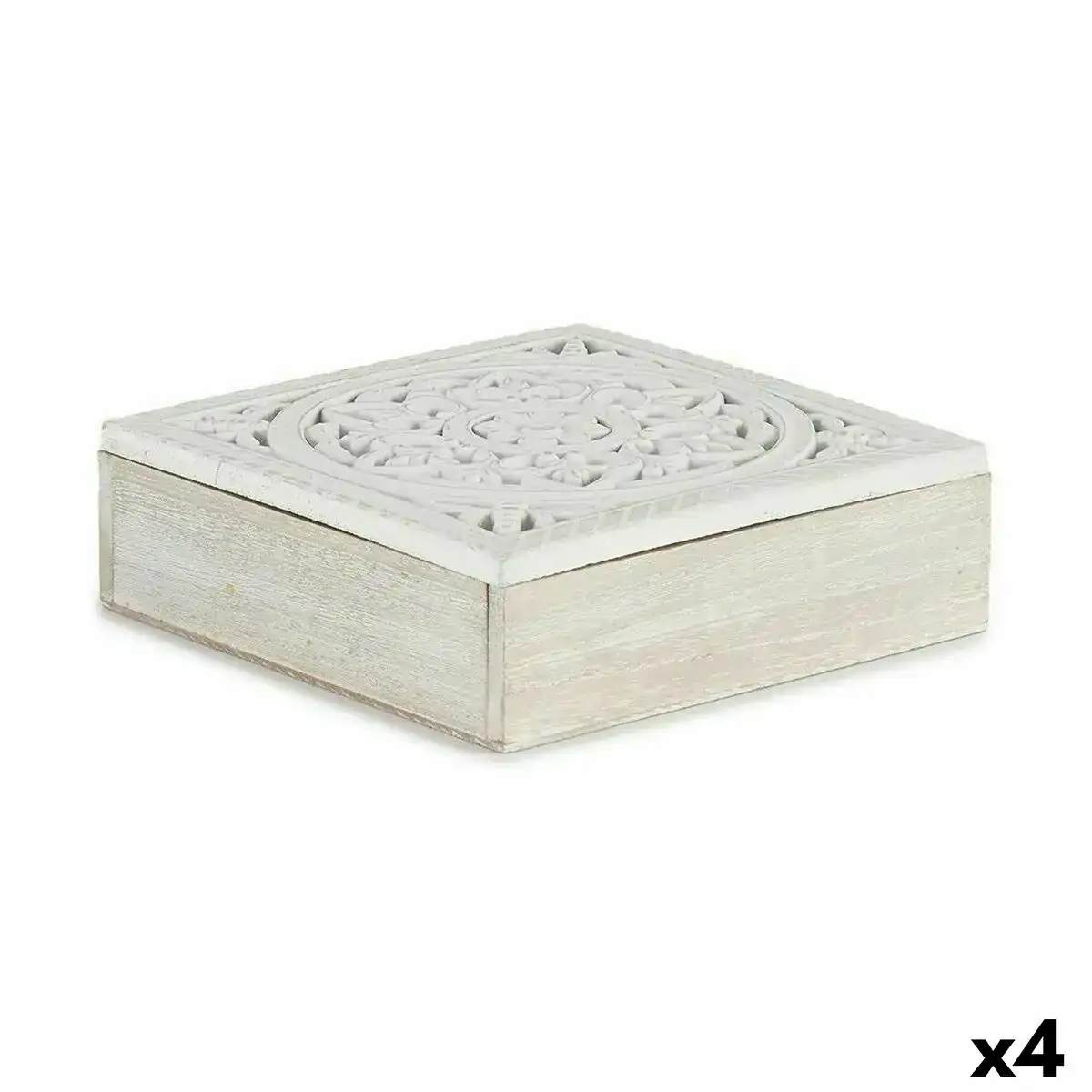 Boite decorative blanc bois 22 x 7 5 x 22 cm 4 unites _2229. Entrez dans l'Univers de DIAYTAR COTE D'IVOIRE - Où l'Élégance et la Variété se Rencontrent. Parcourez notre catalogue pour dénicher des articles qui ajoutent une touche d'élégance à votre vie.