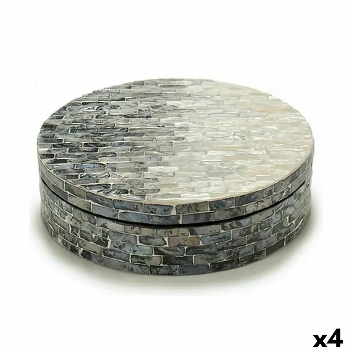 Boite decorative blanc noir argente nacre noire contre plaque 25 x 8 5 x 25 cm 4 unites _5062. DIAYTAR COTE D'IVOIRE - Là où Chaque Clic Compte. Parcourez notre boutique en ligne et laissez-vous guider vers des trouvailles uniques qui enrichiront votre quotidien.