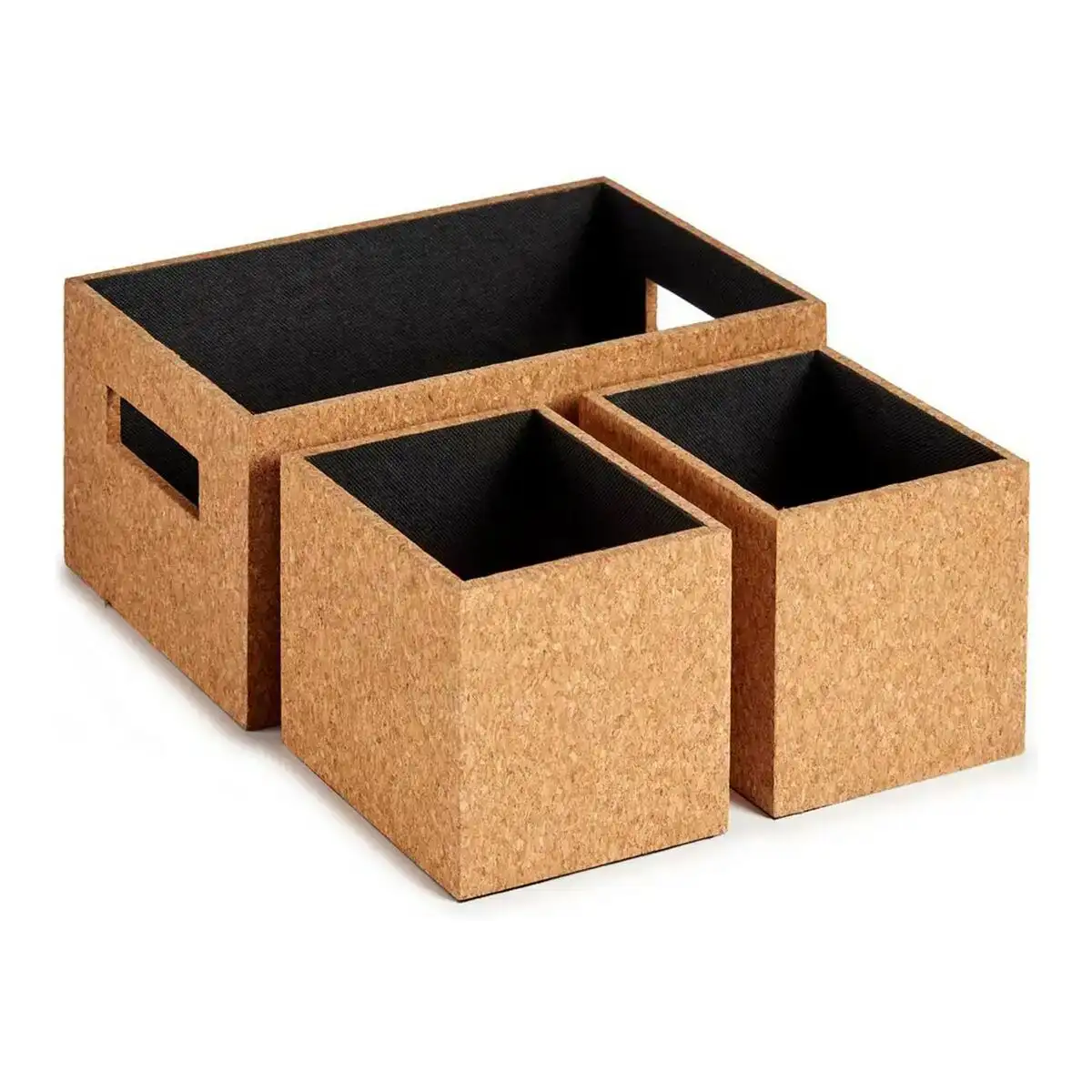 Boite decorative marron 16 5 x 14 x 30 cm liege bois mdf 3 pcs _9413. DIAYTAR COTE D'IVOIRE - Votre Passage vers l'Élégance Abordable. Explorez notre collection où chaque produit est choisi pour sa qualité et son accessibilité, incarnant ainsi l'essence du Côte d'Ivoire.