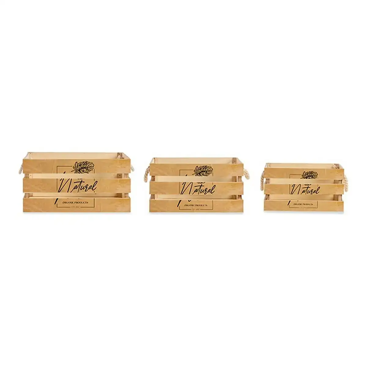 Boite decorative natural marron bois 3 pieces _5725. DIAYTAR COTE D'IVOIRE - Votre Escapade Shopping Virtuelle. Explorez notre boutique en ligne et dénichez des trésors qui évoquent la culture et le savoir-faire sénégalais, un clic à la fois.