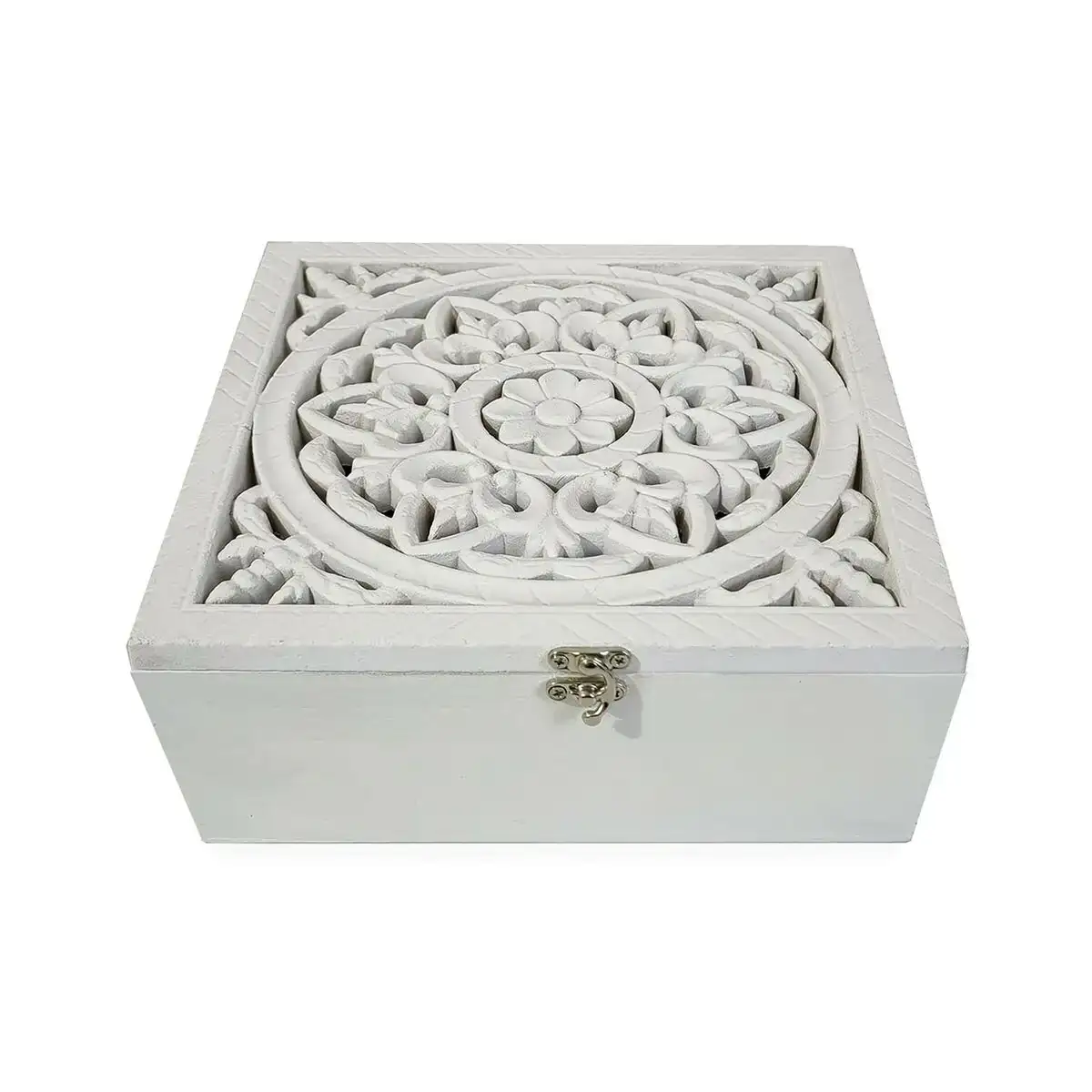 Boite decorative versa 23 x 10 5 x 23 cm bois mdf_2440. DIAYTAR COTE D'IVOIRE - Là où Chaque Produit a son Histoire. Découvrez notre gamme de produits, chacun portant en lui le récit de l'artisanat et de la passion, pour vous offrir une expérience de shopping authentique.
