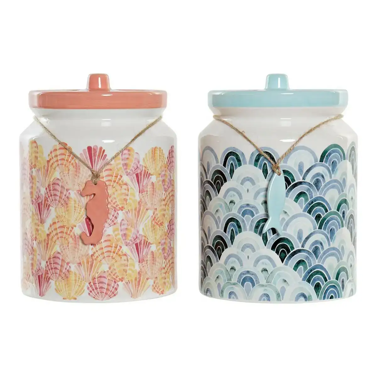 Boite dkd home decor dolomite bleu ciel corail mediterraneen 15 x 15 x 22 cm 2 unites _4543. DIAYTAR COTE D'IVOIRE - Où Choisir Devient un Acte de Découverte. Découvrez notre gamme et choisissez des produits qui éveillent votre curiosité et élargissent vos horizons.