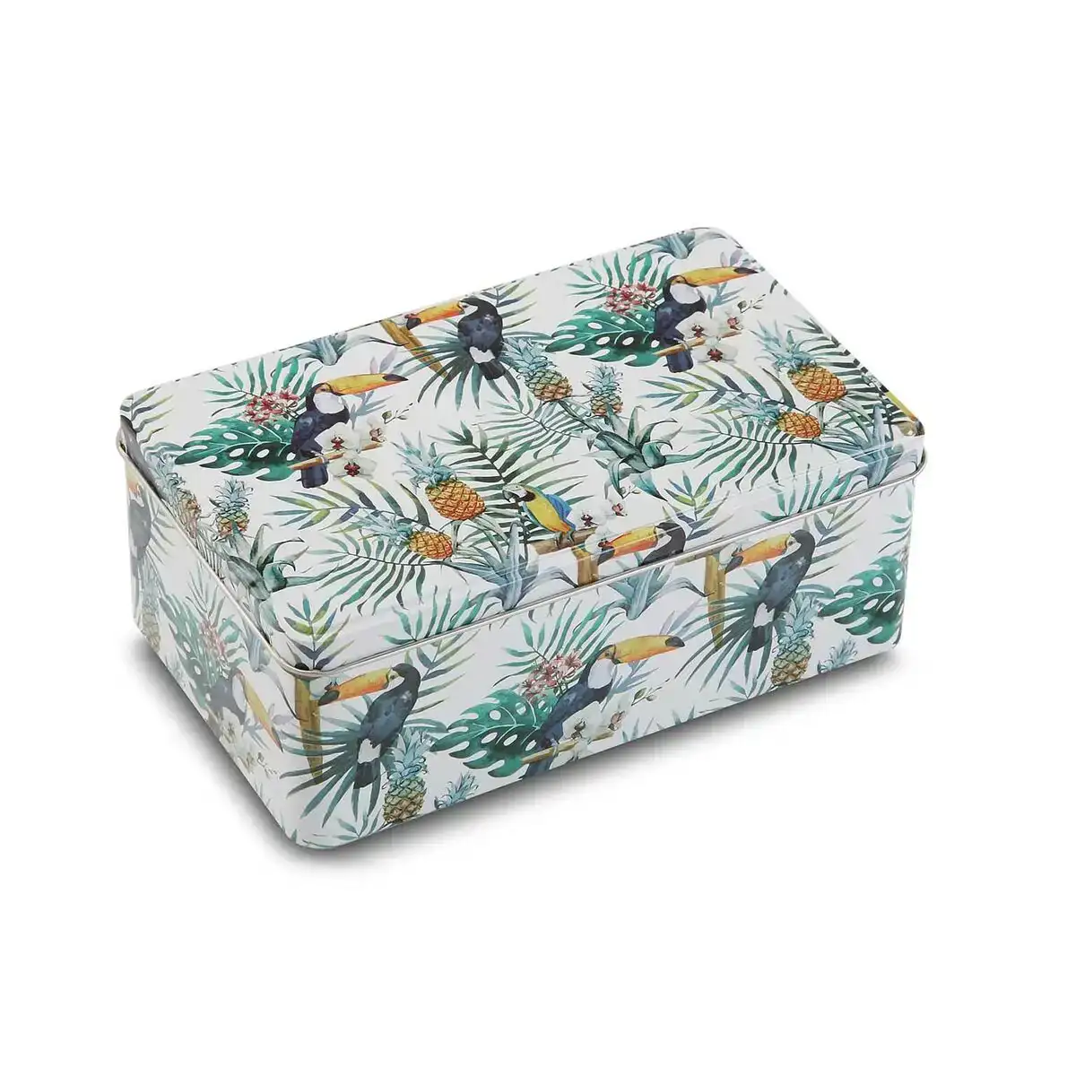 Boite en metal versa tropical 11 x 7 1 x 18 cm _8414. DIAYTAR COTE D'IVOIRE - Où Choisir Devient un Acte de Découverte. Découvrez notre gamme et choisissez des produits qui éveillent votre curiosité et élargissent vos horizons.