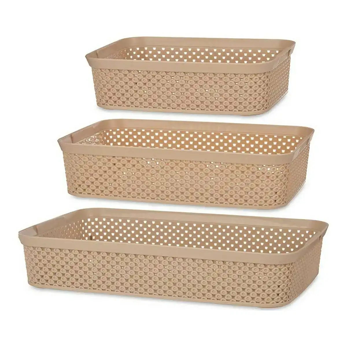 Boite multiusage beige plastique 3 pcs _7536. Bienvenue sur DIAYTAR COTE D'IVOIRE - Où le Shopping est une Affaire Personnelle. Découvrez notre sélection et choisissez des produits qui reflètent votre unicité et votre individualité.