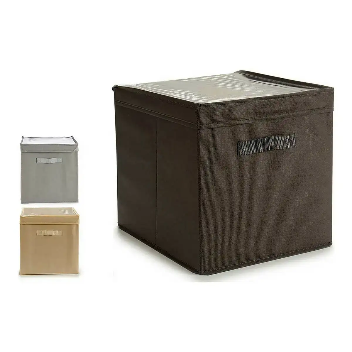 Boite pliante 8430852220080 31 x 2 x 31 cm gris beige brun fonce 30 l_8901. DIAYTAR COTE D'IVOIRE - Votre Escale Shopping incontournable. Explorez notre boutique en ligne et dénichez des trésors qui reflètent la richesse culturelle et la modernité du Côte d'Ivoire.
