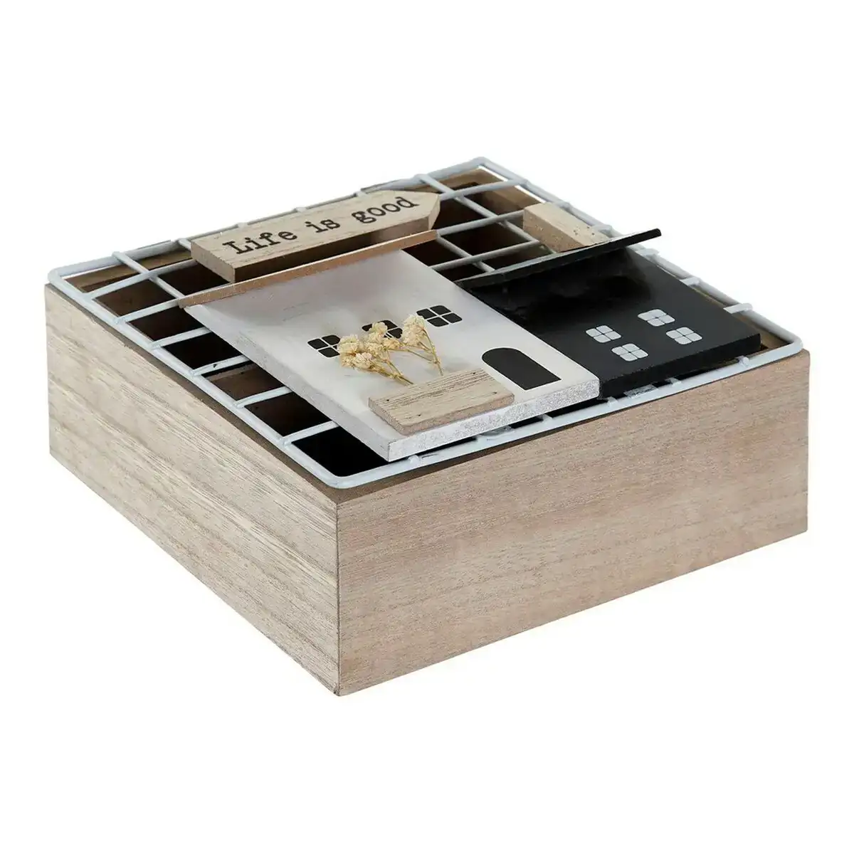 Boite pour infusions dkd home decor 8424001807093 blanc marron noir metal bois mdf 16 x 16 x 9 cm_7942. DIAYTAR COTE D'IVOIRE - Où l'Élégance se Mêle à l'Authenticité. Naviguez à travers notre boutique en ligne et choisissez des produits qui incarnent le style et la tradition du Côte d'Ivoire.