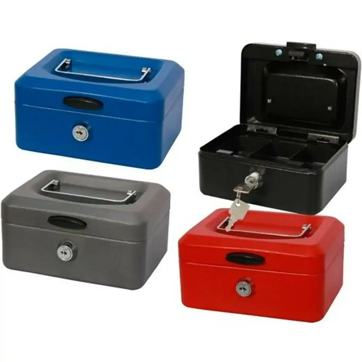 Boite securite bismark 15 x 8 x 11 cm metal multicouleur_9907. DIAYTAR COTE D'IVOIRE - Votre Source d'Inspiration Shopping. Parcourez nos rayons et trouvez des articles qui vous inspirent, que ce soit pour votre style, votre maison ou votre vie quotidienne.