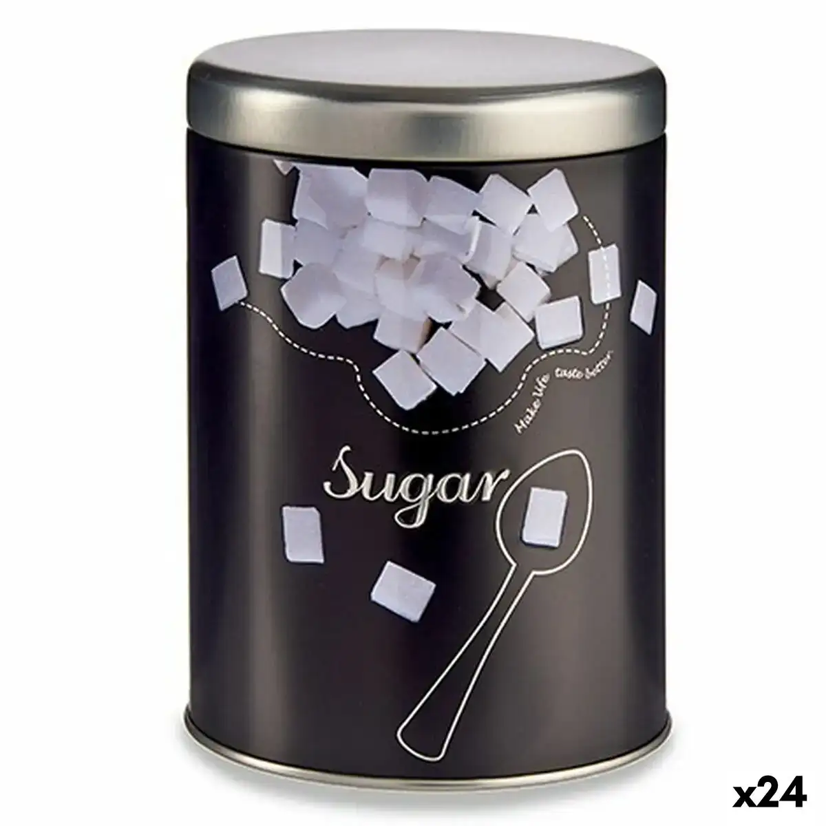 Boite sucre noir metal 1 l 10 5 x 15 x 10 5 cm 24 unites _7321. DIAYTAR COTE D'IVOIRE - Où Choisir est une Célébration de l'Artisanat Local. Découvrez notre boutique en ligne et choisissez des produits qui incarnent la passion des artisans sénégalais.
