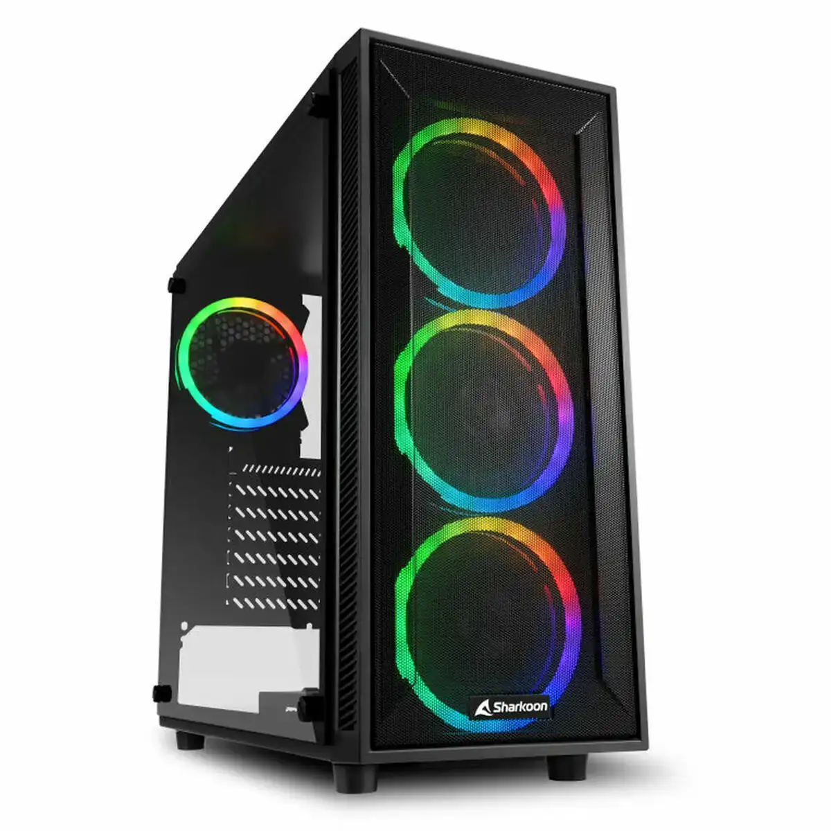 Boitier atx semi tour sharkoon 4044951034840 noir atx led rgb_7112. DIAYTAR COTE D'IVOIRE - Où Choisir Devient une Expérience Personnalisée. Explorez notre boutique en ligne pour découvrir des produits qui s'adaptent à votre style et à votre essence.