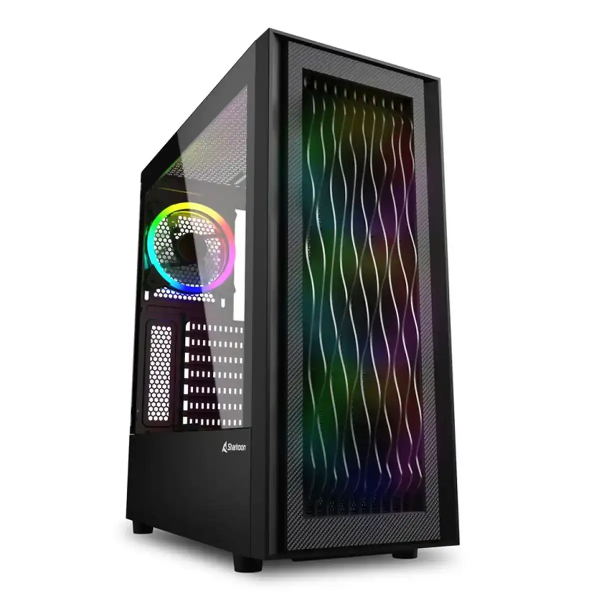 Boitier atx semi tour sharkoon rgb wave noir_6742. DIAYTAR COTE D'IVOIRE - Où Choisir Devient un Acte de Découverte. Découvrez notre gamme et choisissez des produits qui éveillent votre curiosité et élargissent vos horizons.