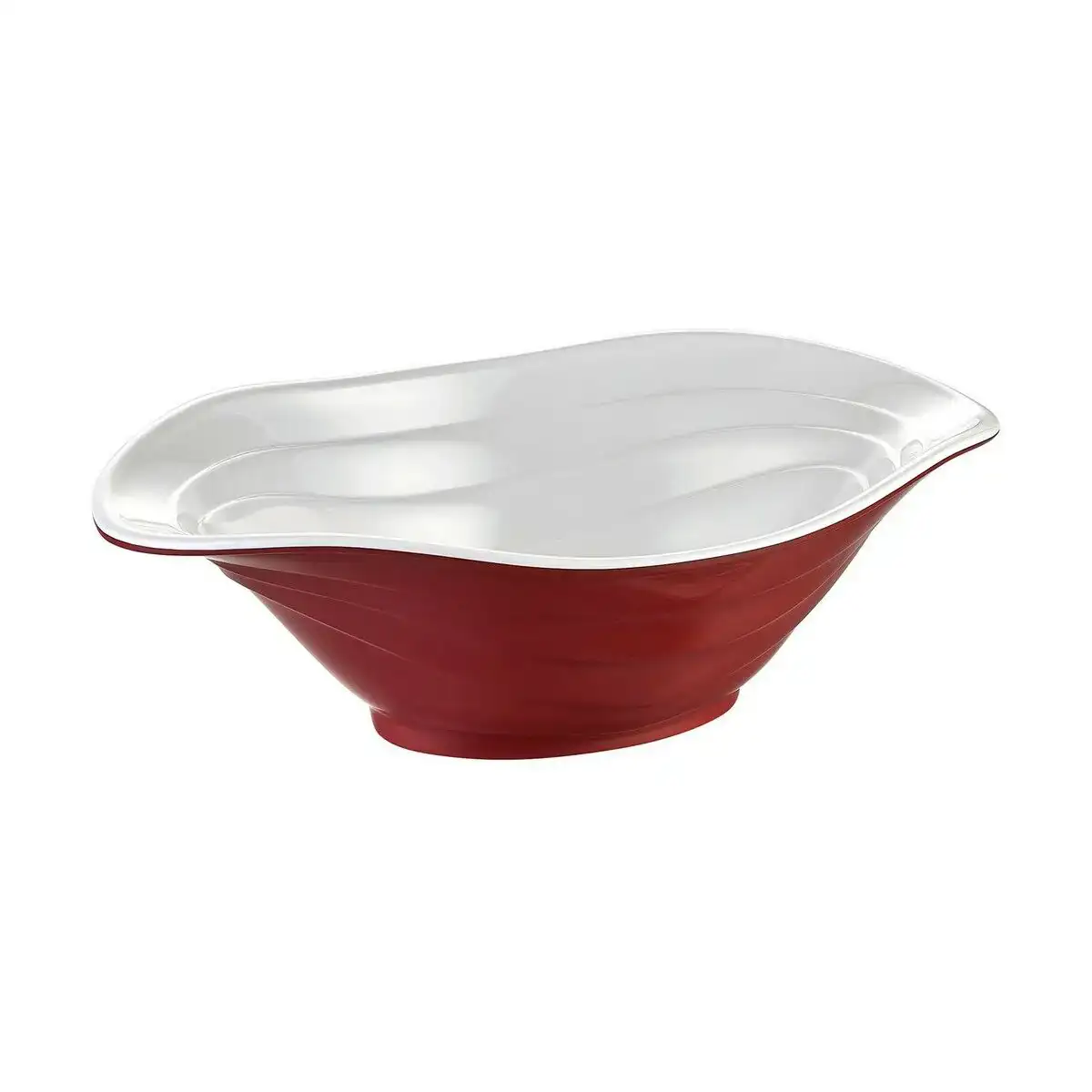 Bol inde duet melamine rojo blanco rouge 33 x 23 x 10 5 cm_7202. DIAYTAR COTE D'IVOIRE - Où Chaque Produit est une Histoire à Raconter. Découvrez notre sélection de produits qui vous permettent de créer votre propre récit à travers vos achats.